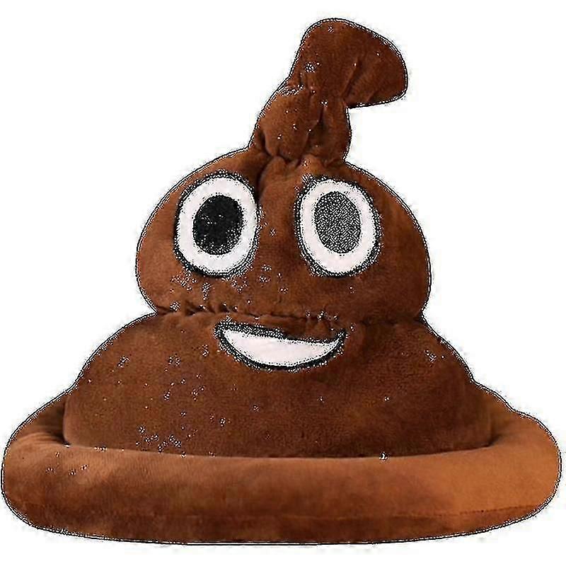 Novedad Brown Emoticon Poop Hat 1pcs