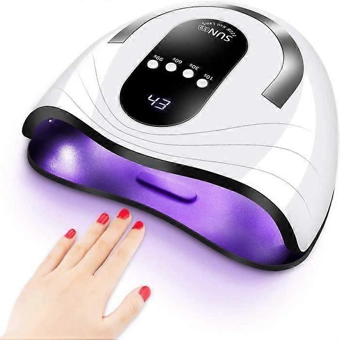 Professional UV Nail Dryer Lamp, 120W UV LED Gel Nail Lamp, Automatic Sensor, 4 Timers 10/30/60/99S, UV MANICURE LAMP