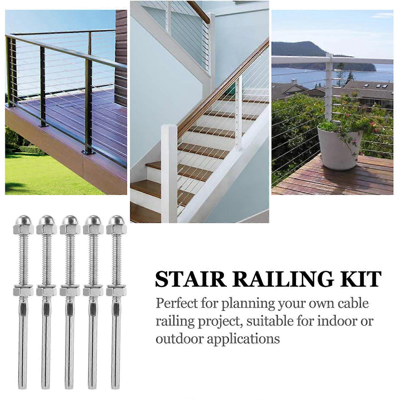 Cable Railing System Steel Wire Rope Connector for Cable Railing 10Pcs