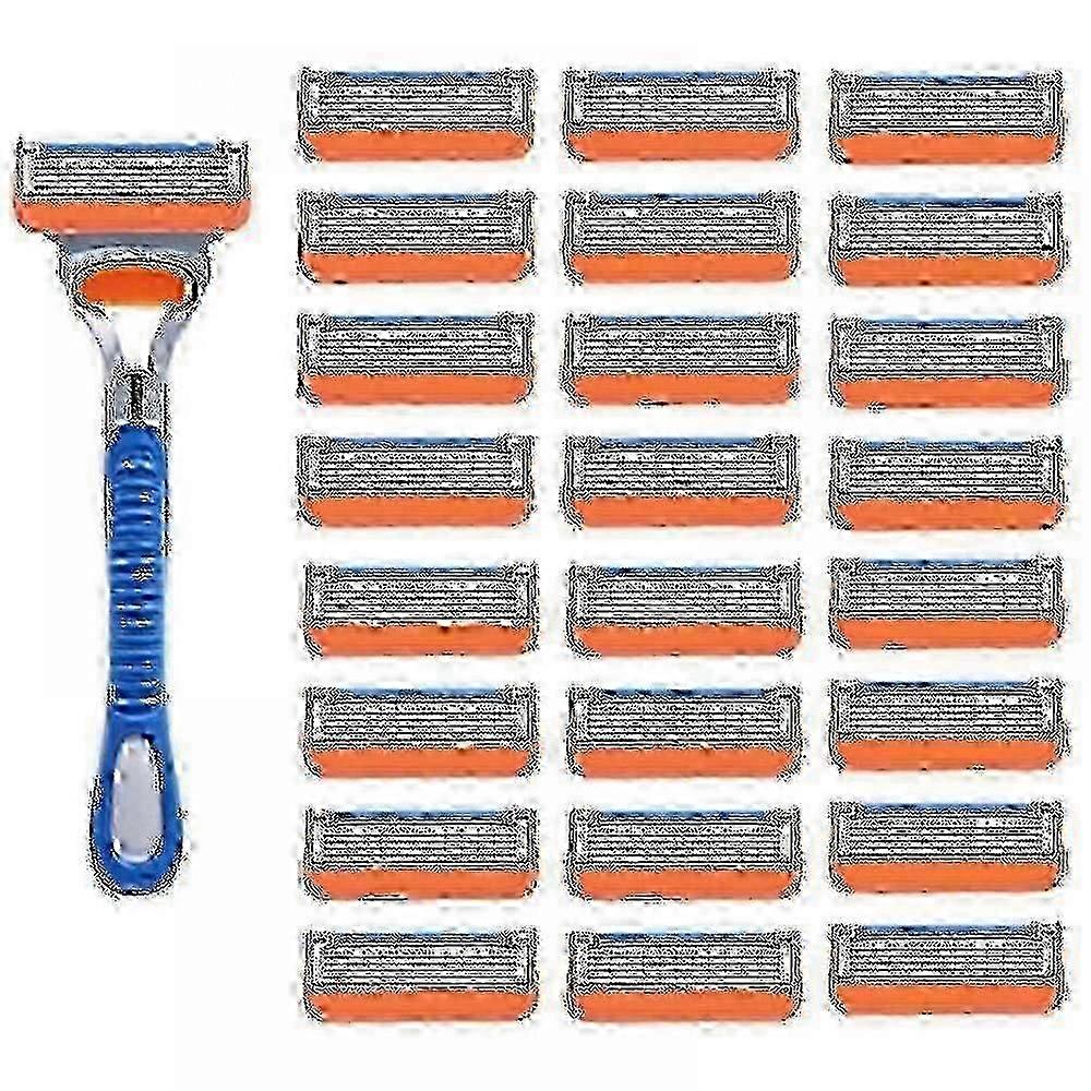 2025 2025 24 stk for Gillette Fusion 5 manuelle barberblader erstatningspåfyll