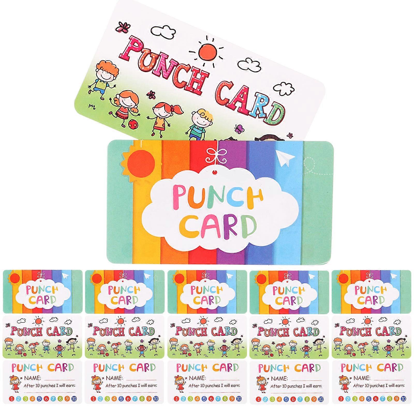 Punch Card Reward Punch Cards for Student Encouragement 20 Sheets