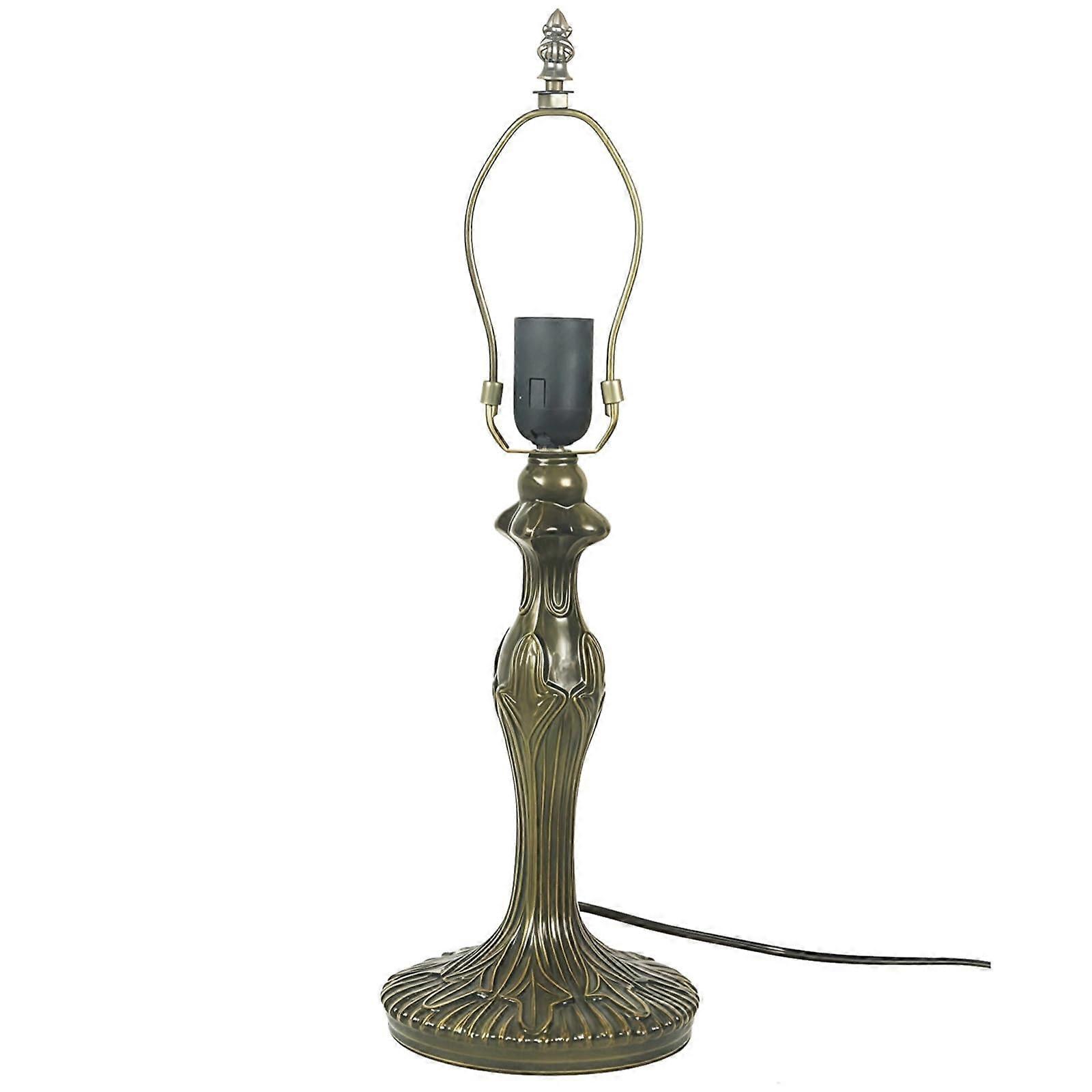 12 Inch Table Lamp Base Vintage Bronze Zinc Alloy Fixture With Pull Chain Adjustable Socket For 12 Inch Shades