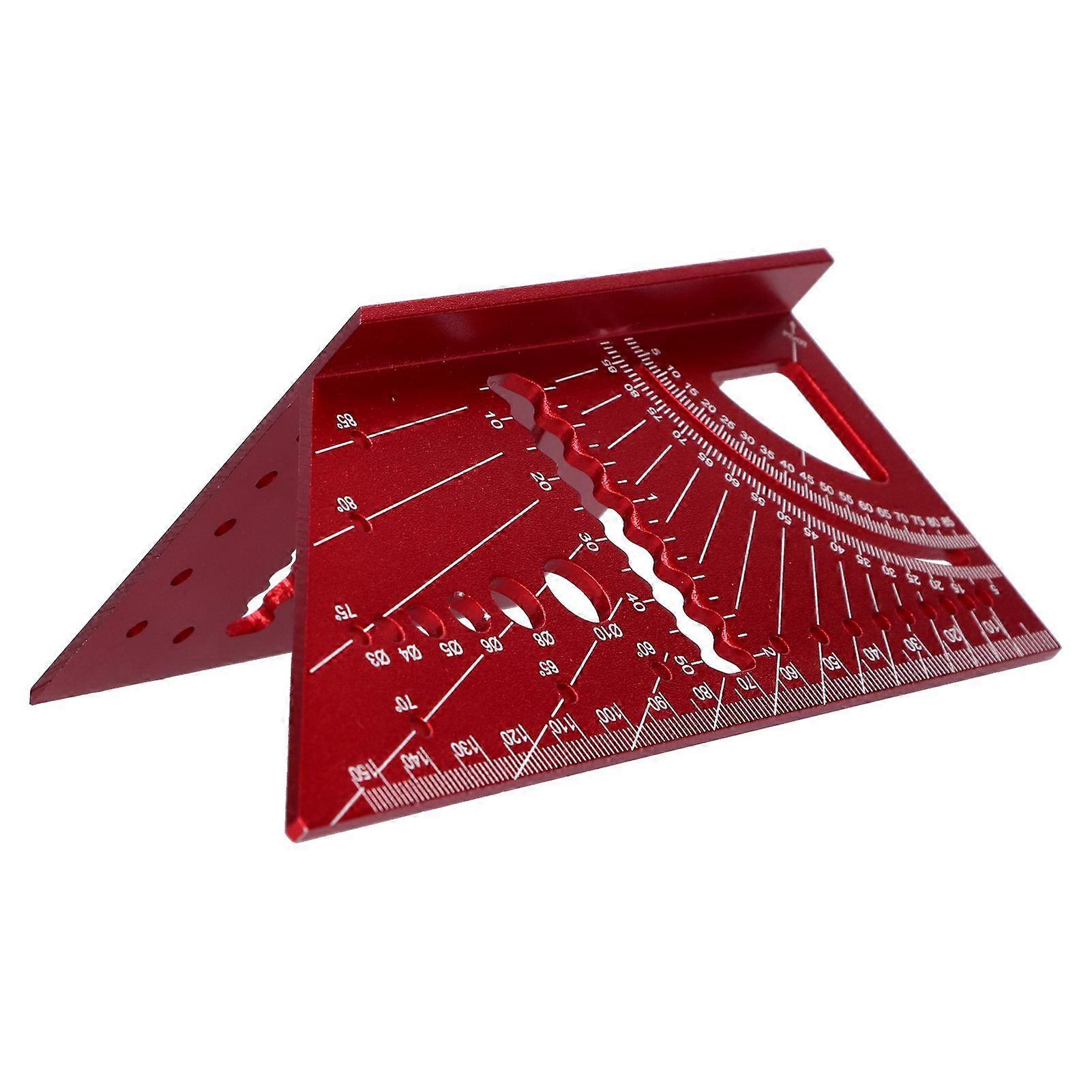 Woodworking Square Size Measure Ruler Aluminum Alloy 3D Mitre 45 90 Degree Angle Measuring Tool
