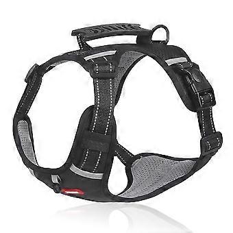 breathable dog harness with safety vest and handle