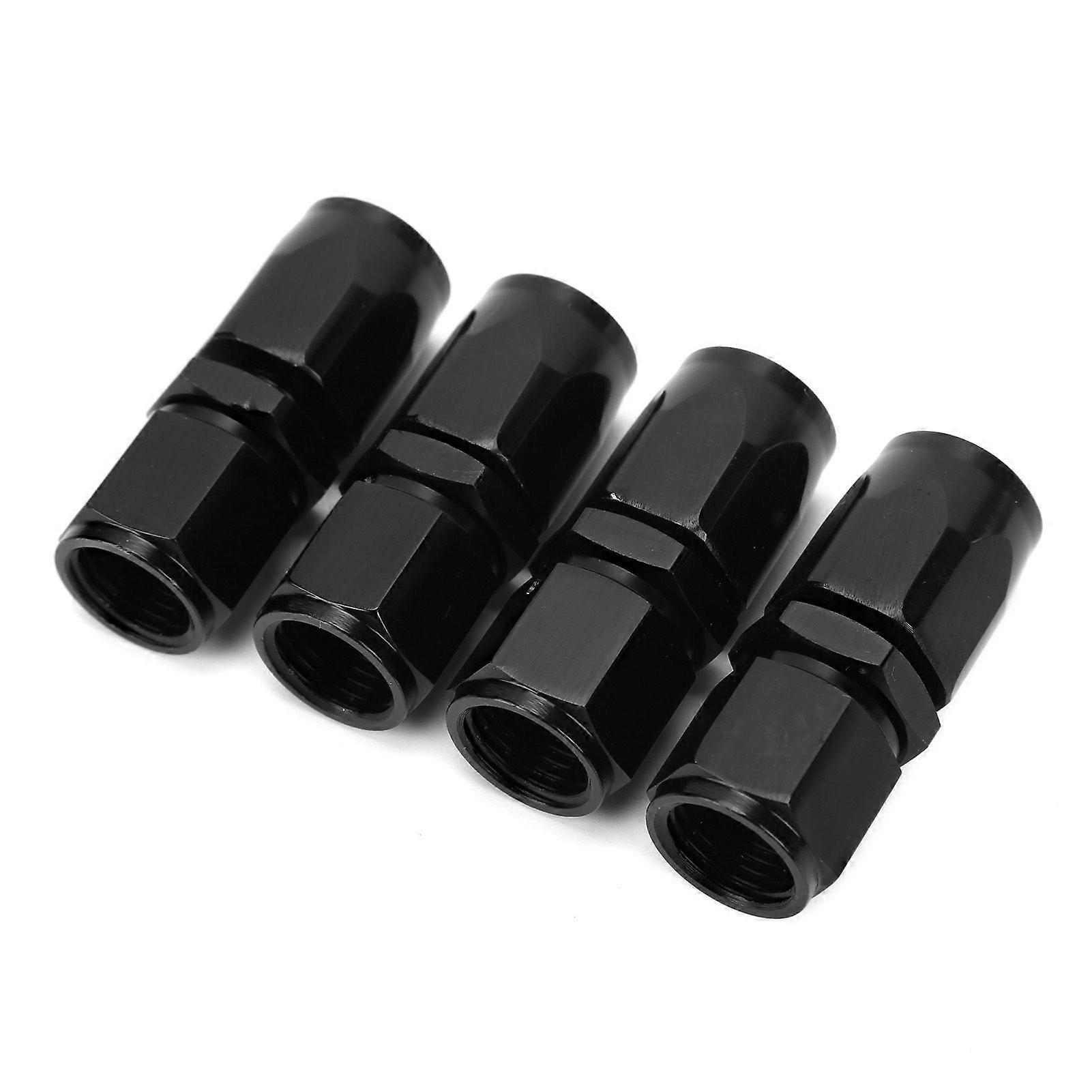 4pcs Universal Straight AN6 6AN Swivel Hose End Fitting Adaptor Polishing Surface