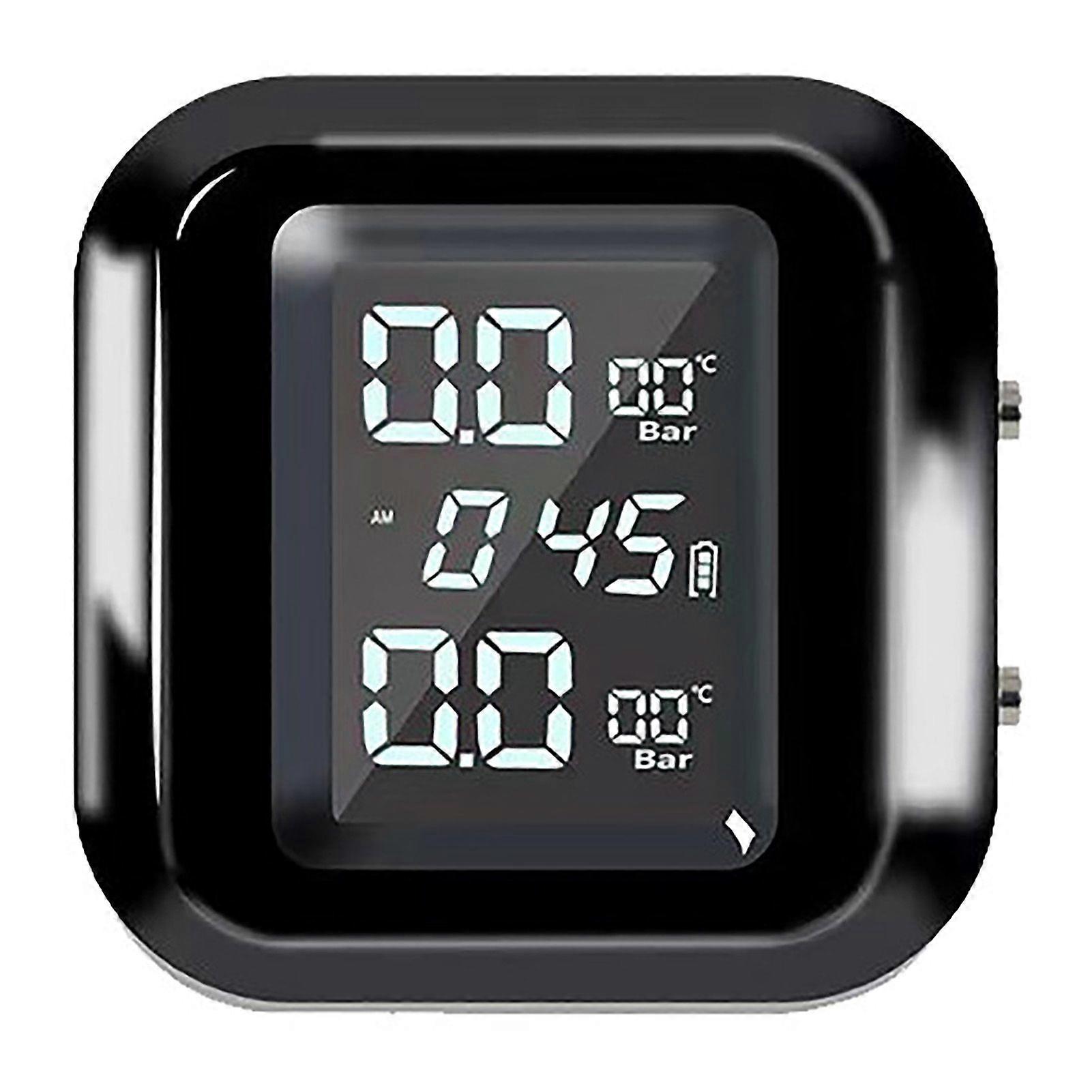 Motorcycle Tire Pressure Monitoring System With 2 Sensor Wireless High Accuracy Digital Easy to Read TPMS External