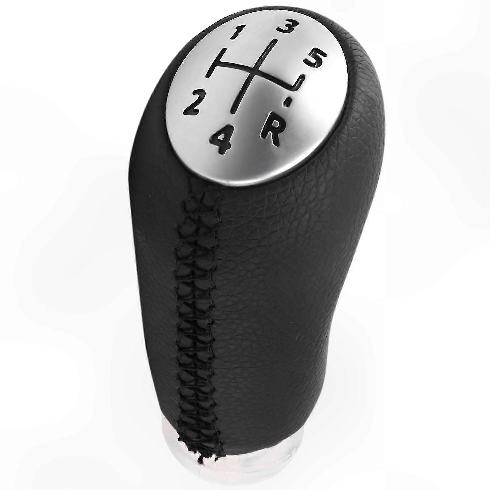 Leather-Wrapped Gear Shift Knob Compatible with Multiple Vehicle Models 2003-2009