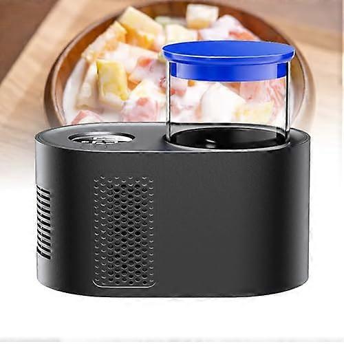 3in1 Yogurt Maker Machine, Portable Yogurt Cup With Glass Inner Pot, LCD Timer Display, Hot And Cold Yogurt, Black