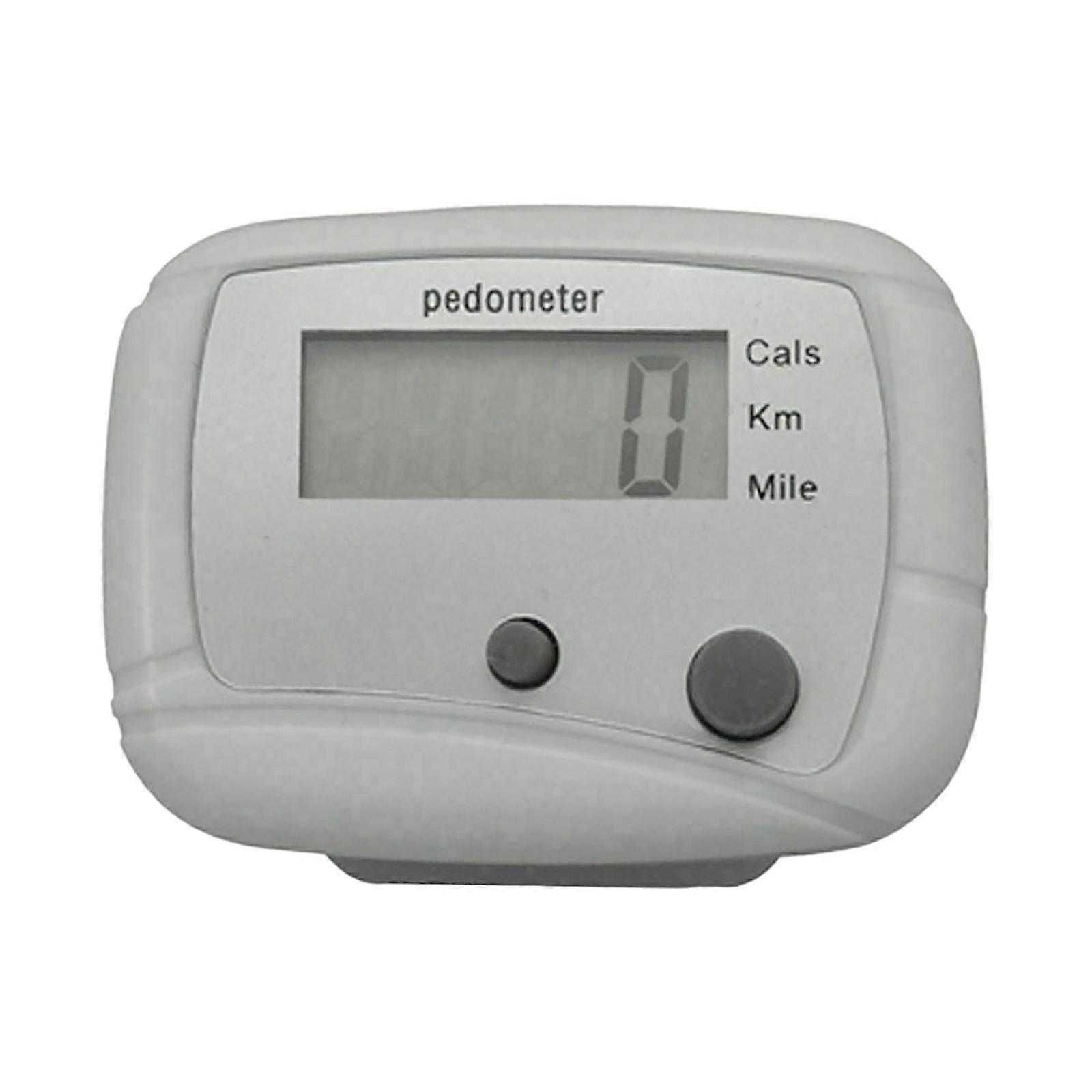 Tnarru Calorie Counting Measure LCD Display White Pedometer Clip