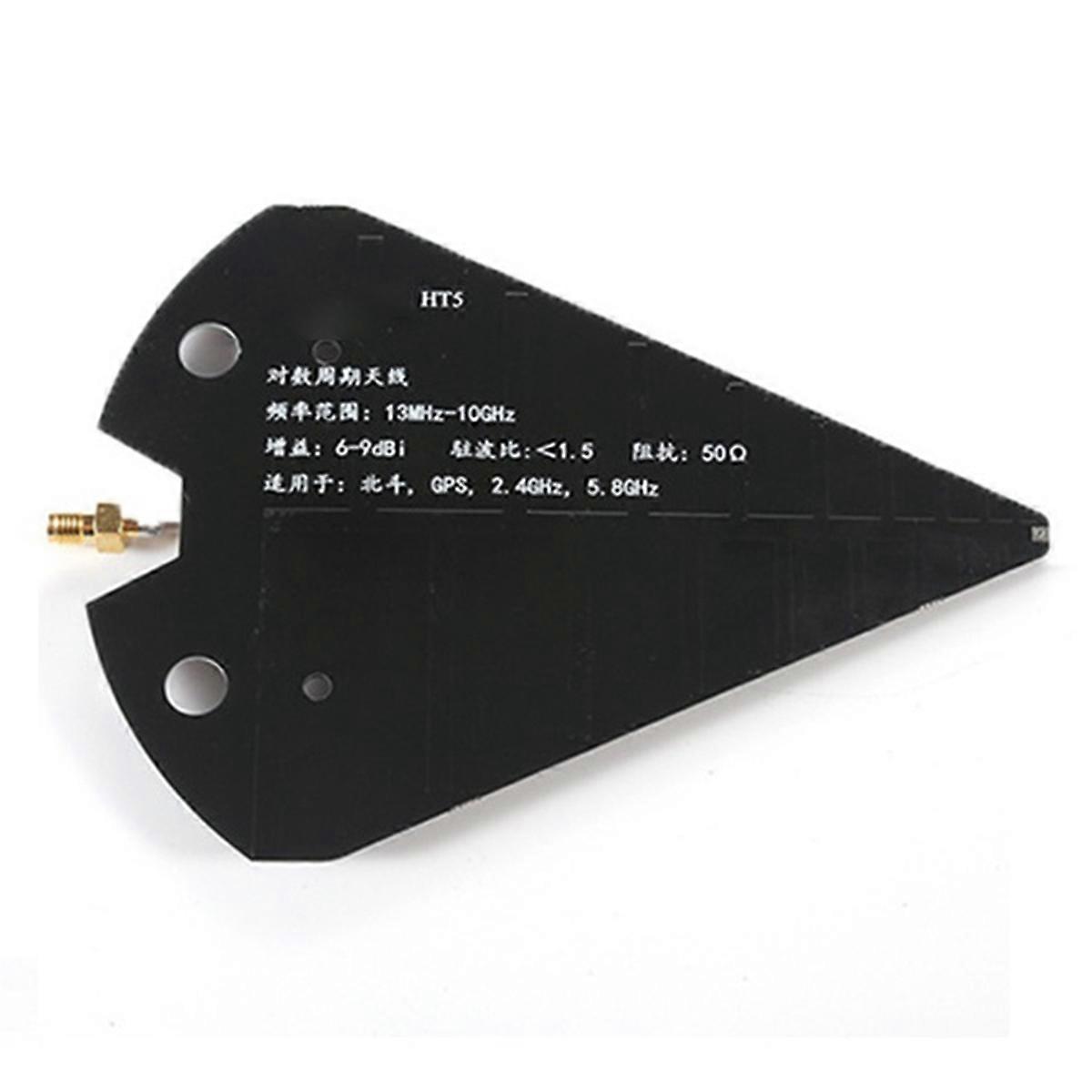 HT5 Portable Log Periodic Antenna 1300MHz-10GHz Wideband High Gain 6-9dB 50 for VHF UHF SHF Communication Radar