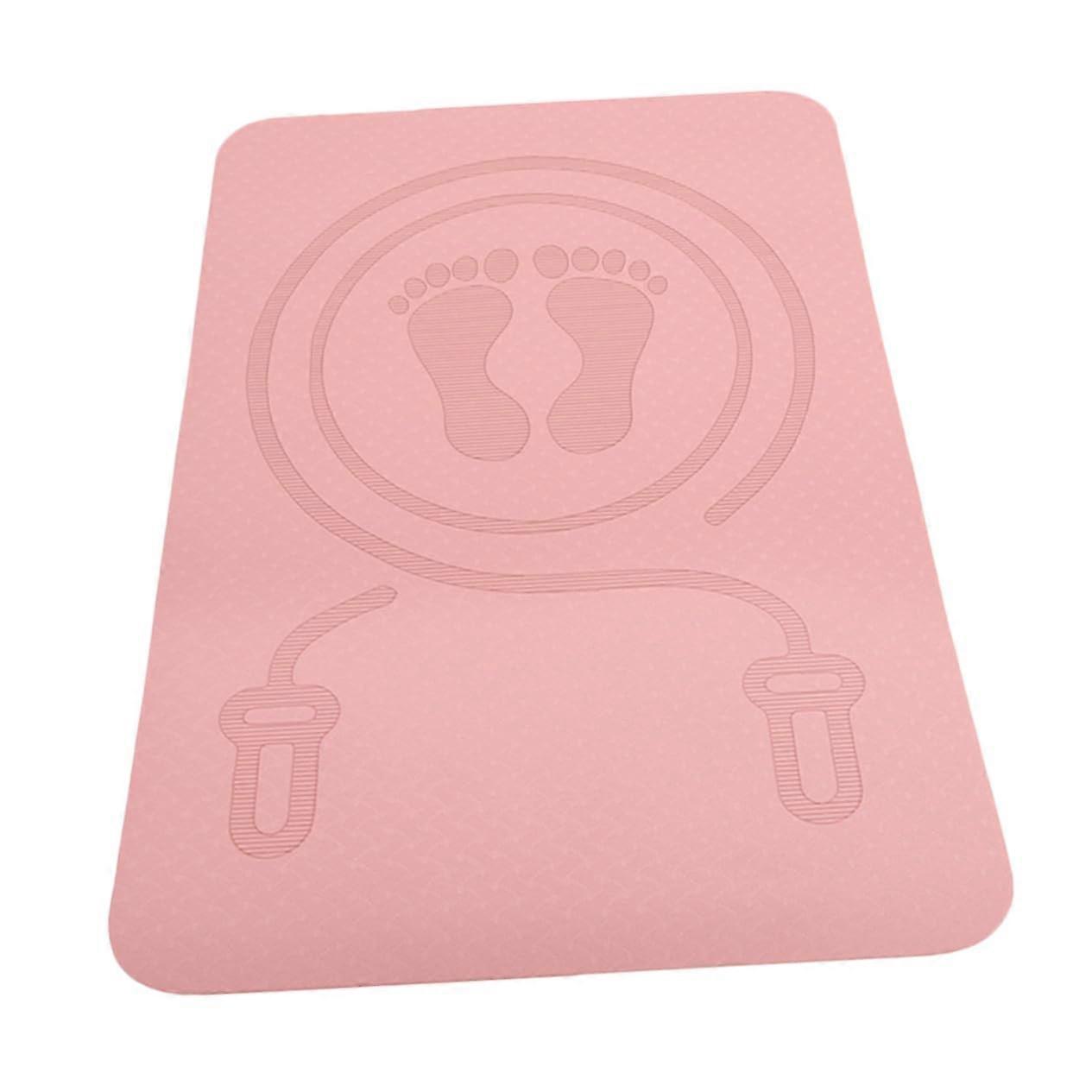 Nonslip Jumping Mat Lightweight TPE Design For Jump Rope Yoga Exercise Pink Multi Function Sports Pad