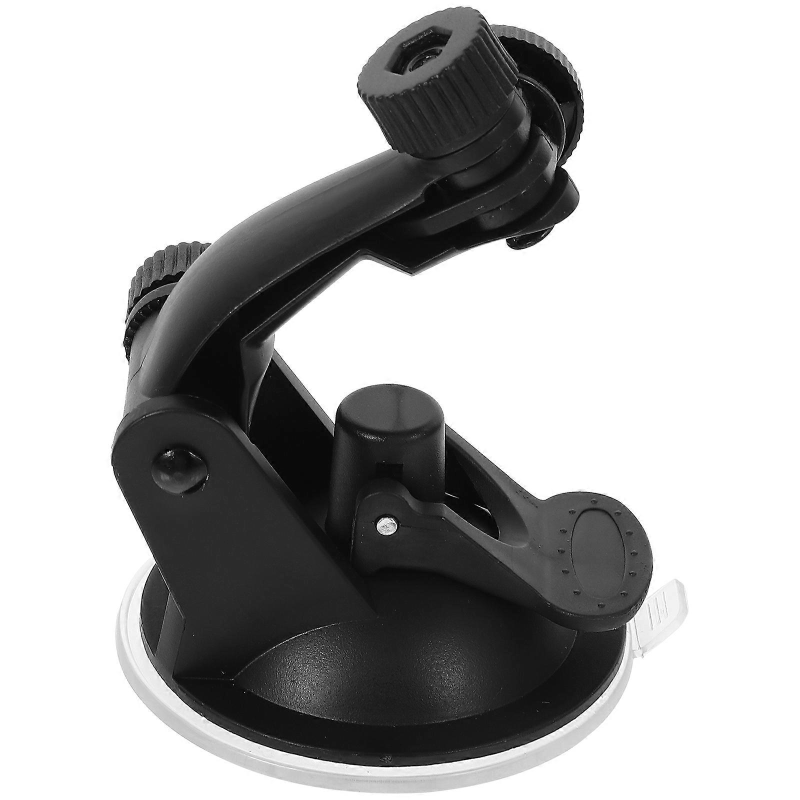 Dash Camera Bracket Mount for Sports Camera and Phone Adapter Black Rubber Abs Material Adjustable Height and Angle 1Set