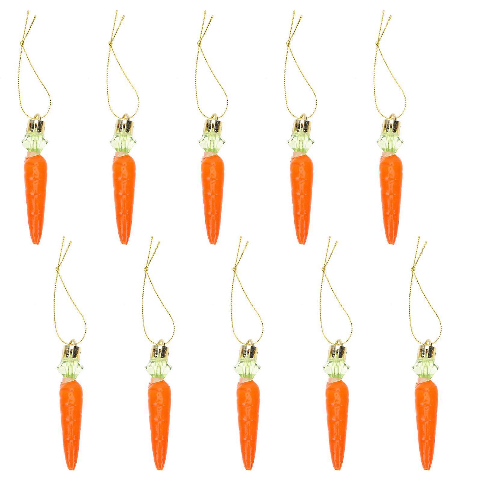Easter Artificial Carrot Plastic Craft Decoration for Decor 48Pcs
