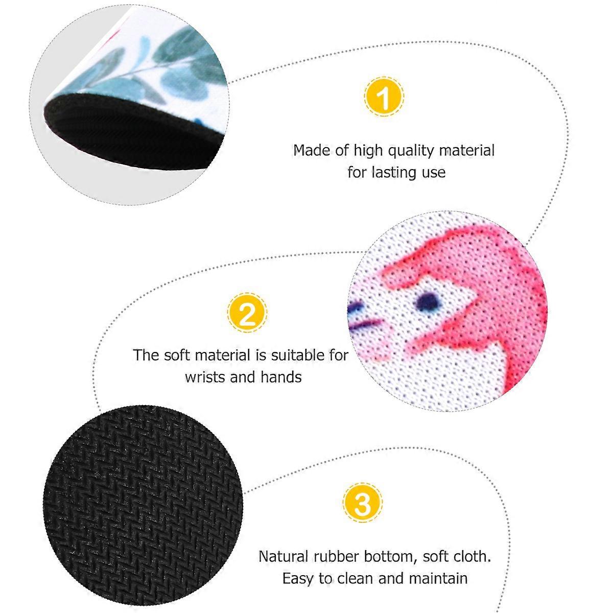 Cute Mousepad Laptop Mice Pad Smooth Surface Wrist Support For Office Work Home Environment 7.9×7.9×0.1in 1Set