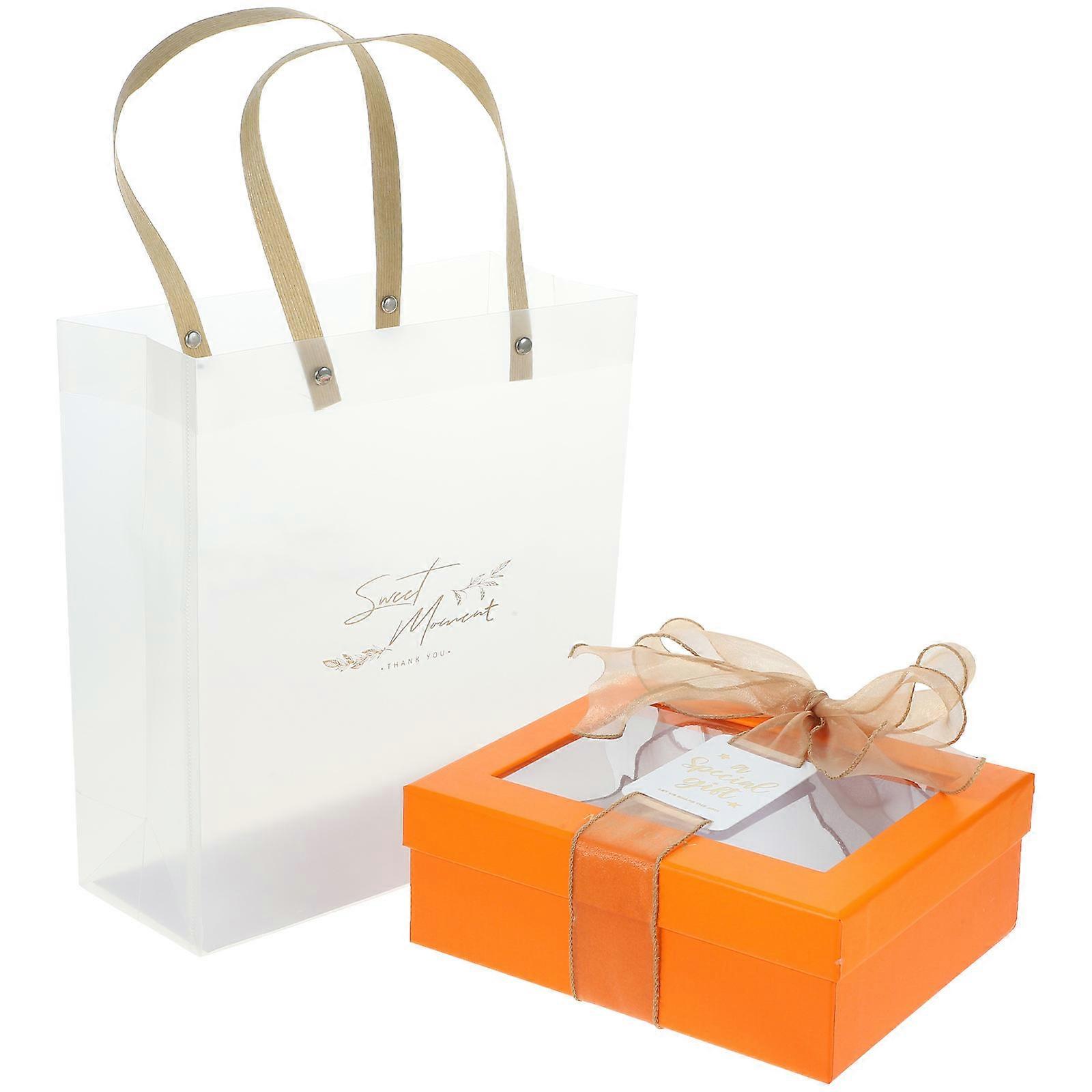 Luxury Gift Box Set For Various Occasions Including Valentine's Day And Christmas - Rectangular Orange 20x17x7CM Packaging 2 Sets