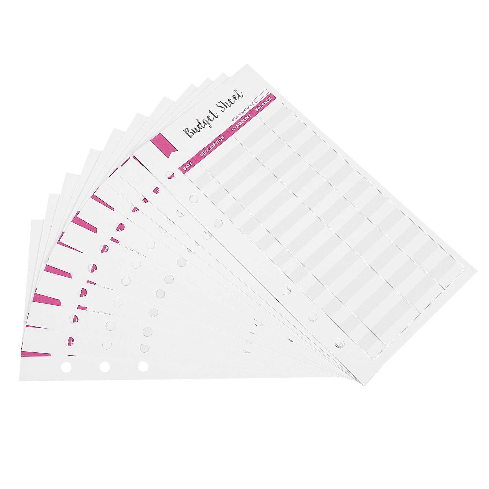 Thick Paper 60 Pcs Budget Sheets For A6 And Bags Perfect For Monthly Budget Tracking And Bill Organization