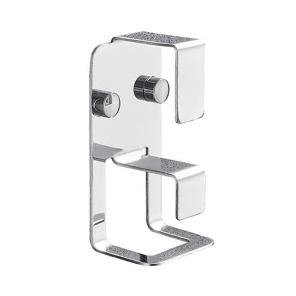 Punch-Free Stainless Steel Washbasin Hooks Storage Rack for Home Use Double Hooks
