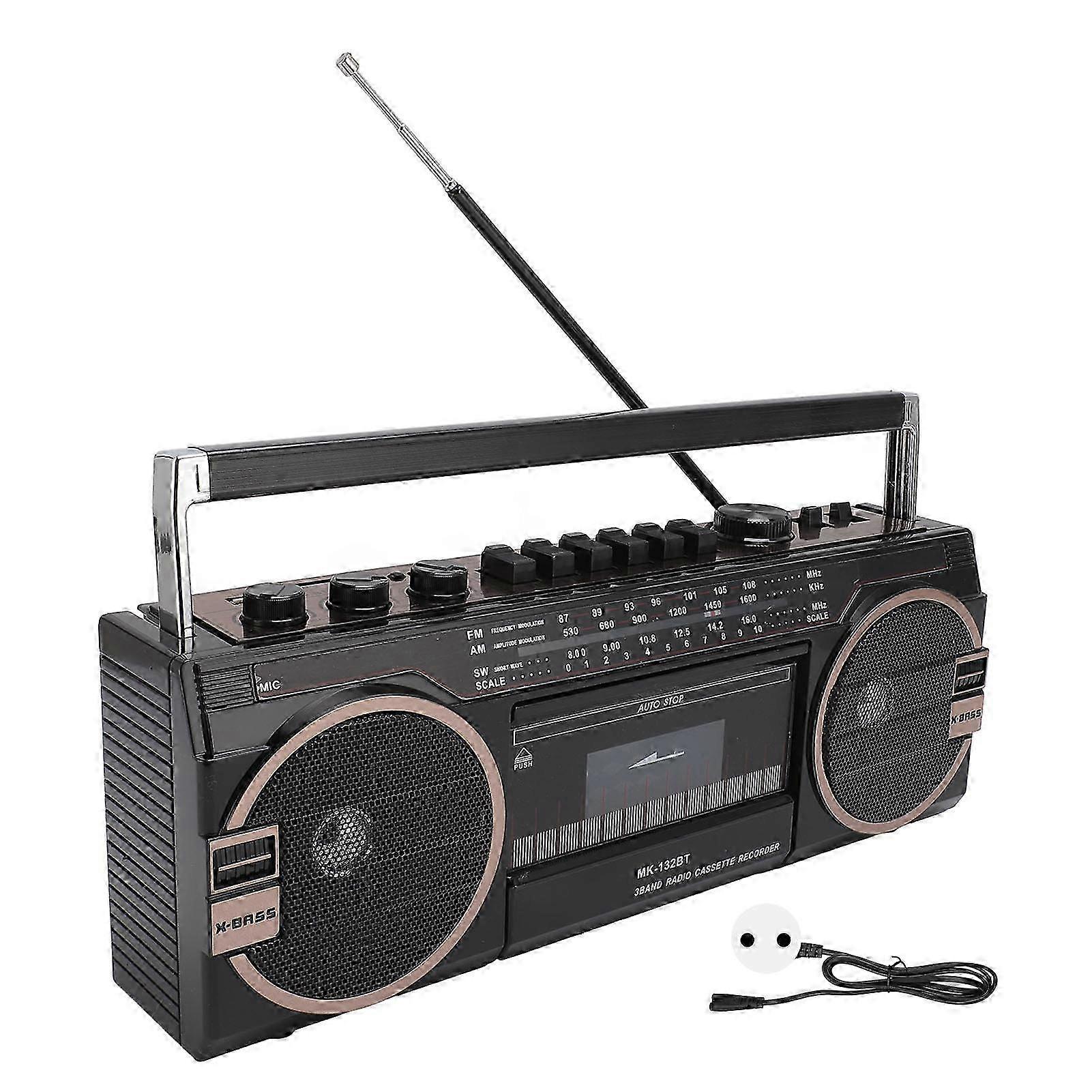 AM FM SW Cassette Player Bluetooth Vintage Great Sound Quality USB Port 3.5mm Aux In Tape Recorder 2025