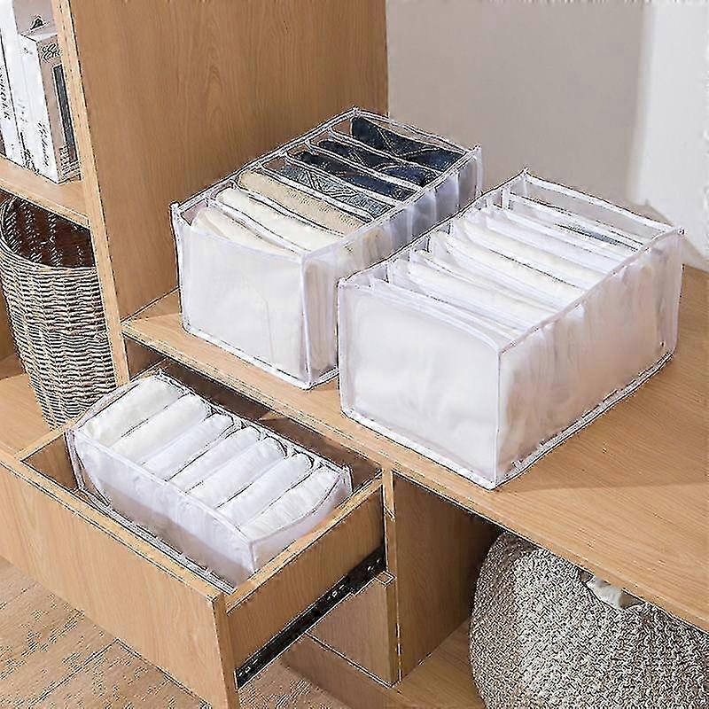 2025 Wardrobe Closet Organiser And Storage For Clothes 7 Grids Foldable Stackable Clothing Storage Boxes(1pcs)