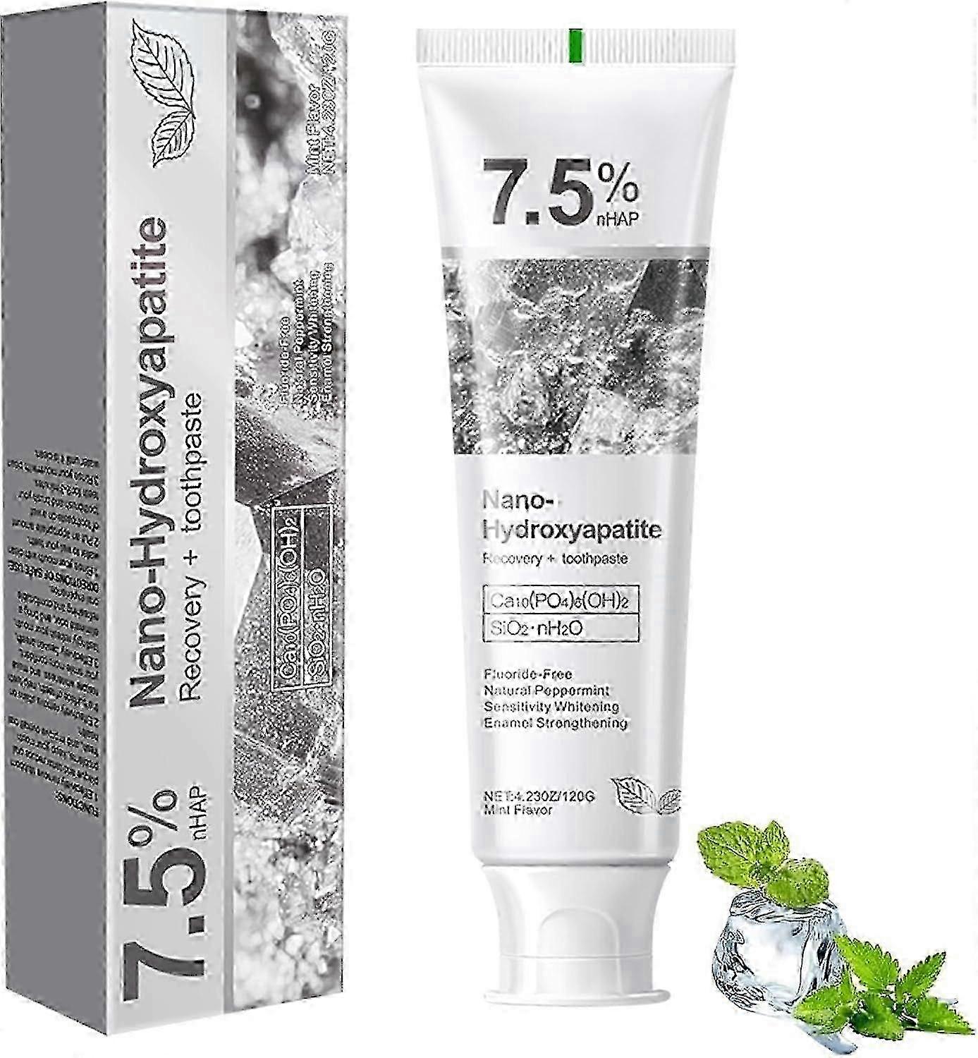 Hydroxyapatite Toothpaste for Advanced Enamel Protection, Gentle and Effective Formula, Fluoride-Free Toothpaste for Sensitive Teeth