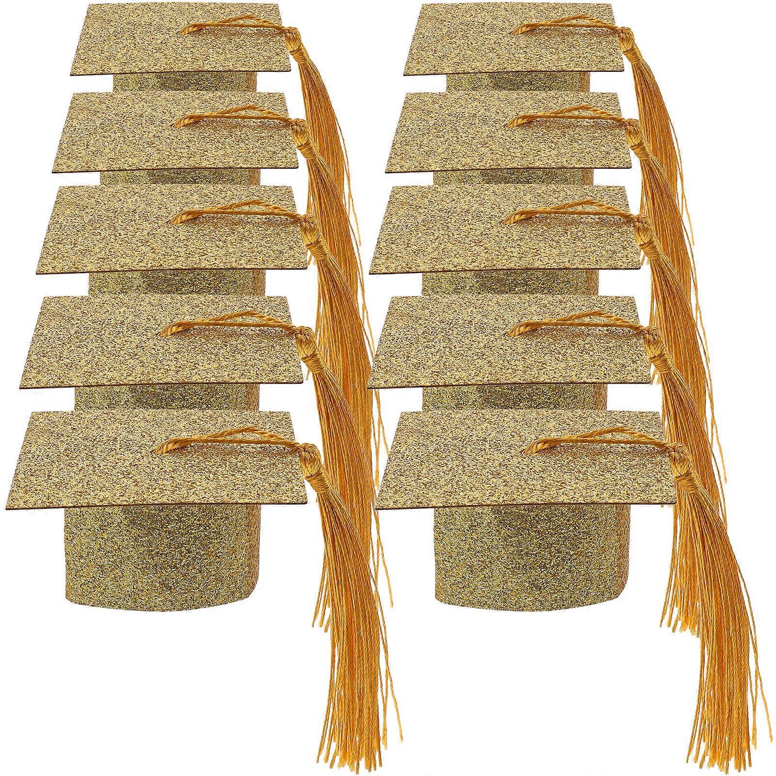 Mini Graduation Cap Goblet Cover for Wine Party Decoration 30Pcs