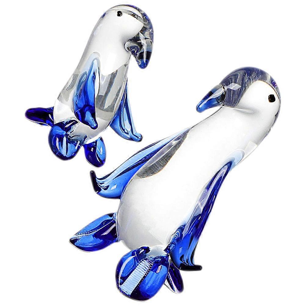 6Pcs Crystal Penguin Decoration for Home with Small Adornments