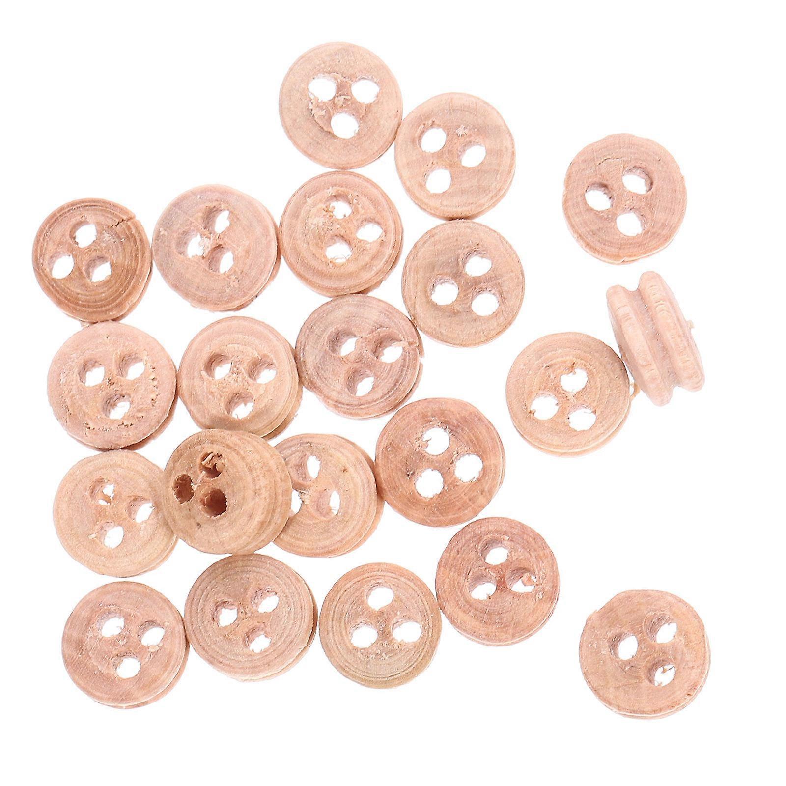 Round Wood Pulley 20Pcs Designed For Model Building And Craft Projects Targeting Kids And DIY Enthusiasts In Various Mini Sizes