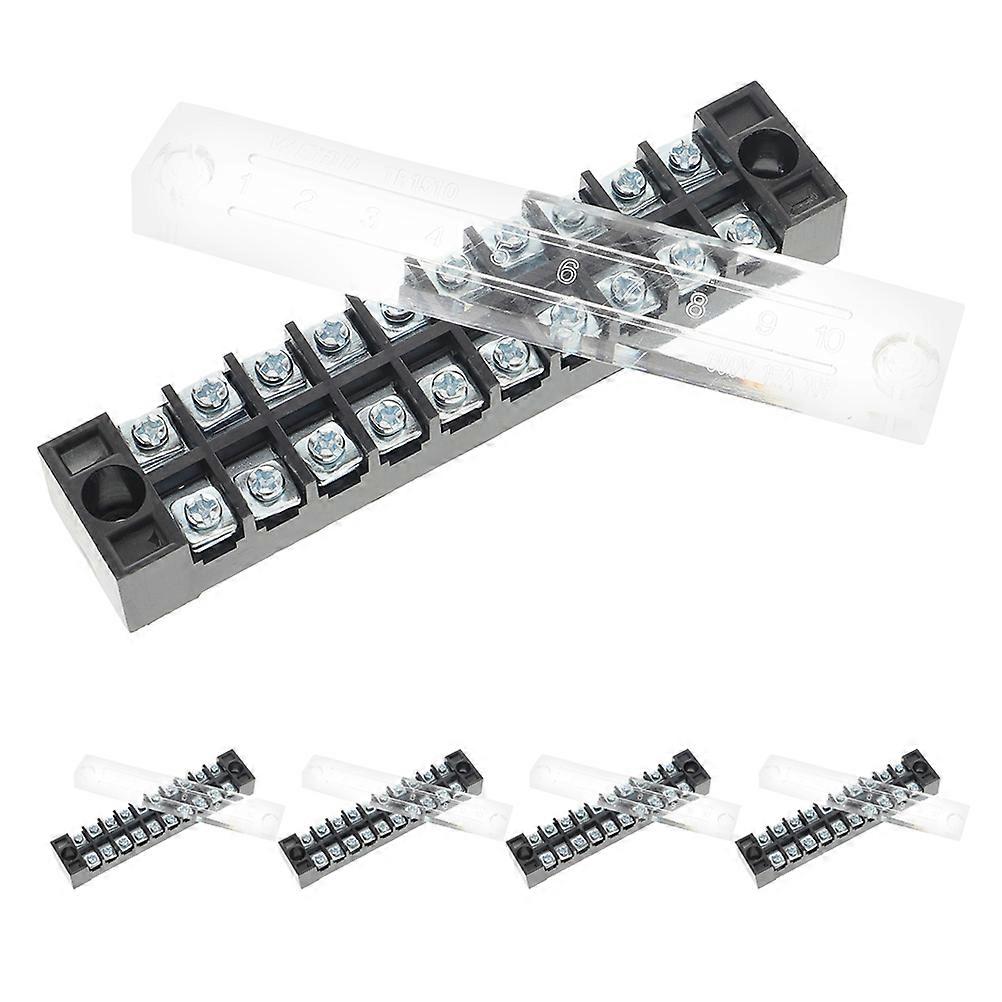 25Pcs Fixed Terminal Block Connector for Electrical Wiring -1510 Black