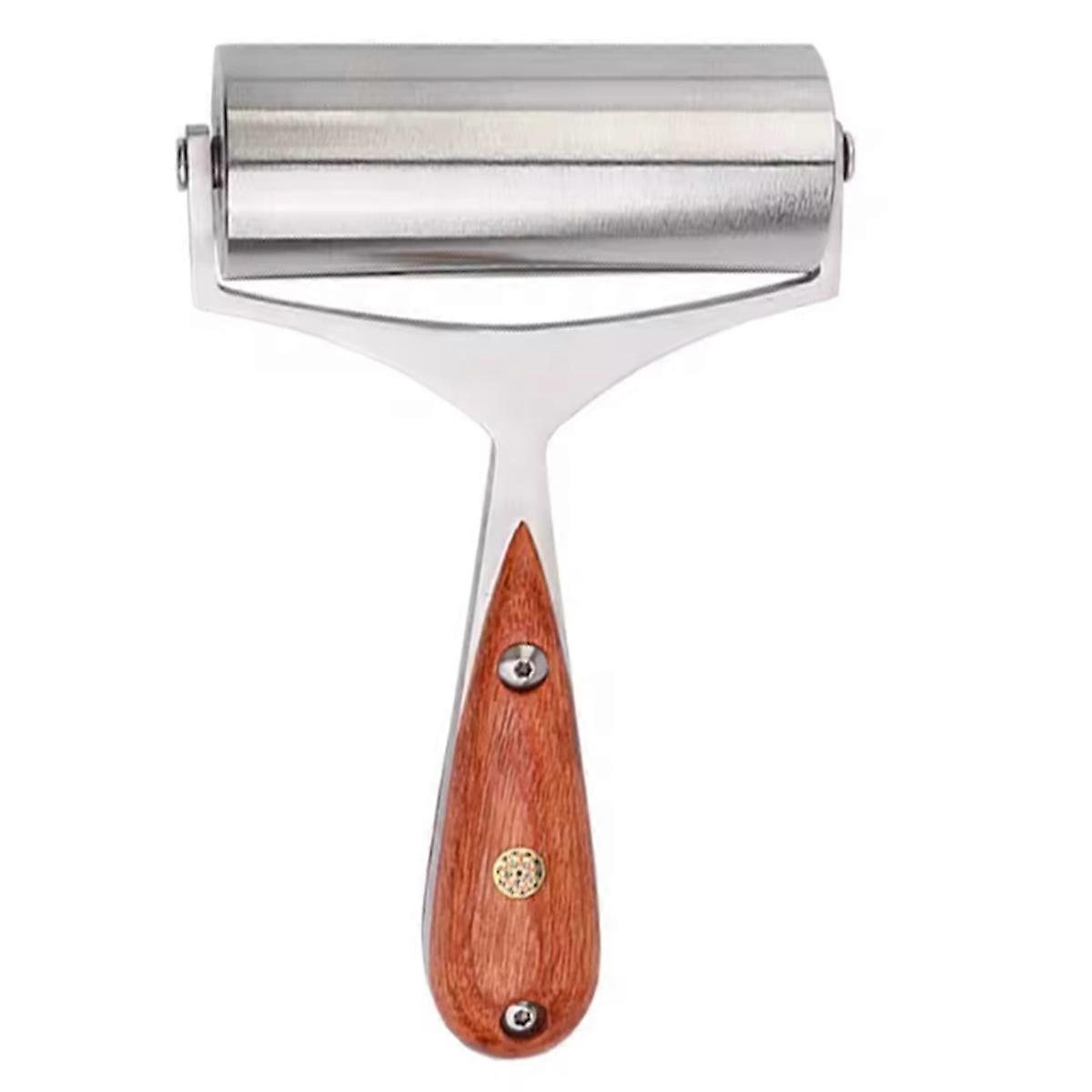 Pear Wood Handle Leather Roller Glue Edges Laminating Wheel Craft Handmade Smoother Creaser Tool St