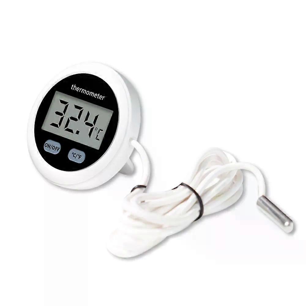 LCD Digital Thermometer Temperature Mini Round Thermometer Sensor Meter Monitor for Aquarium Fish Tank -50~+110