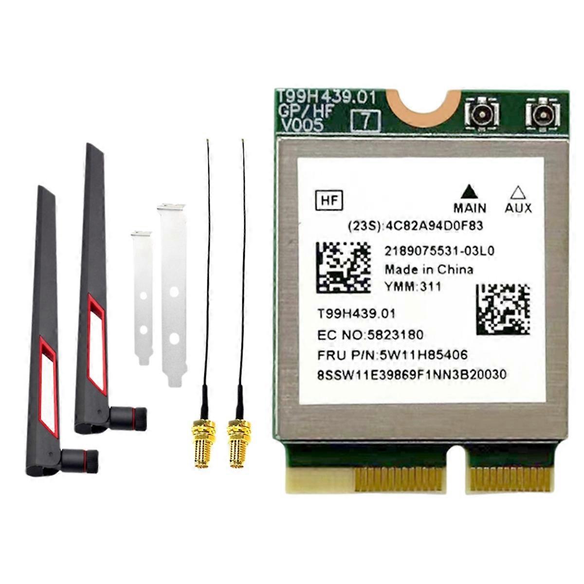 MT7927 WiFi7 Card+10DB Antenna BT5.4 Gigabit Wireless Network Card