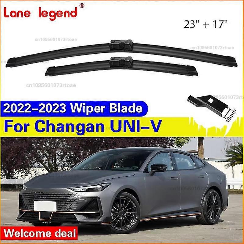 Applies to Car Front Wiper Blade For Changan UNI V UNI-V 2022 2023 1.5L Windscreen Windshield Accessories Brushes Cutter Goods 23"+17"