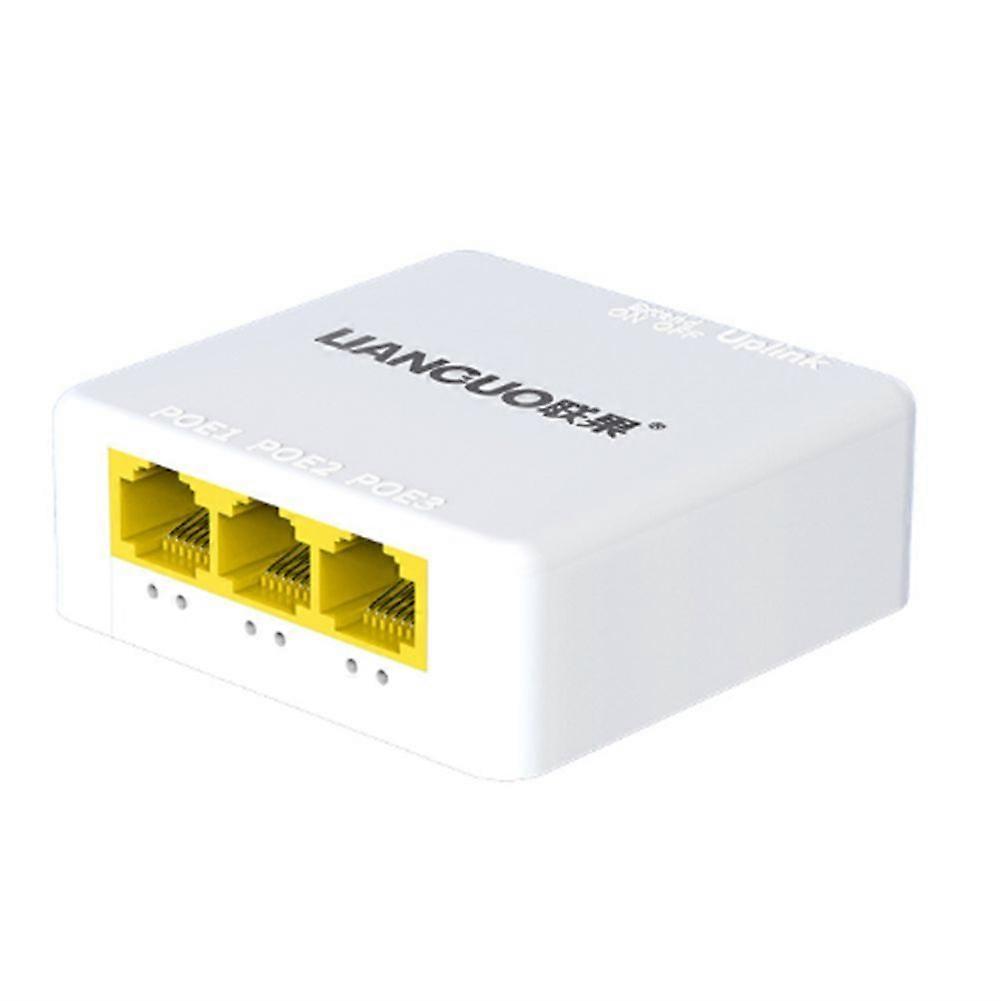 LIANGUO 4 Port Gigabit POE Extender 1000Mbps Network Switch Repeater IEEE802.3af/At for PoE Switch