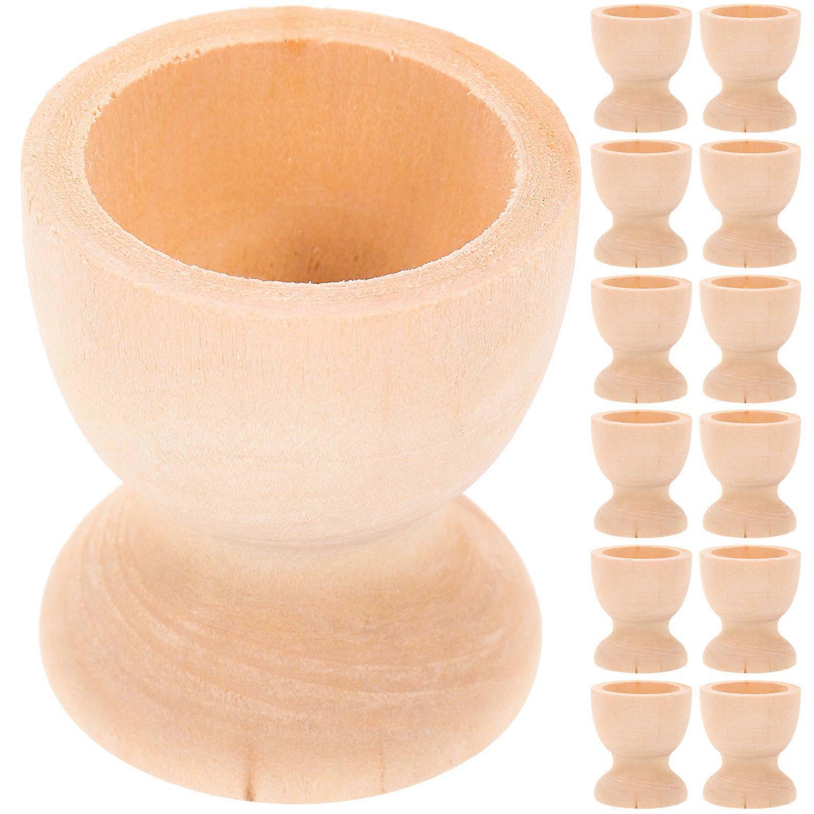 16Pcs Decorative Egg Holders Wood Creative Shape For Office Use And Easter