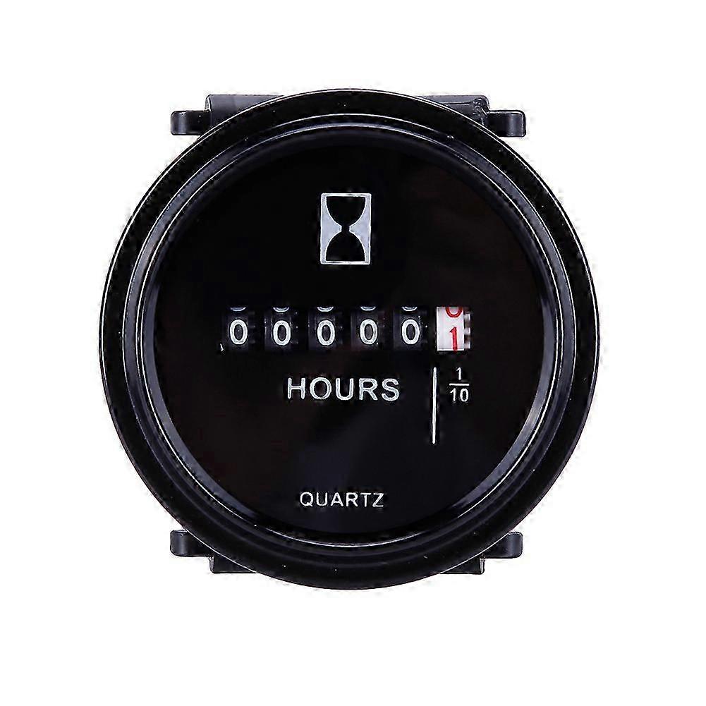 DC 12/24/36V Digital Hour Meter Counter Quartz Clock for Marine Boat Motor 2" Round Waterproof Gauge Moto Car Trucks Mechanical~25141 26s