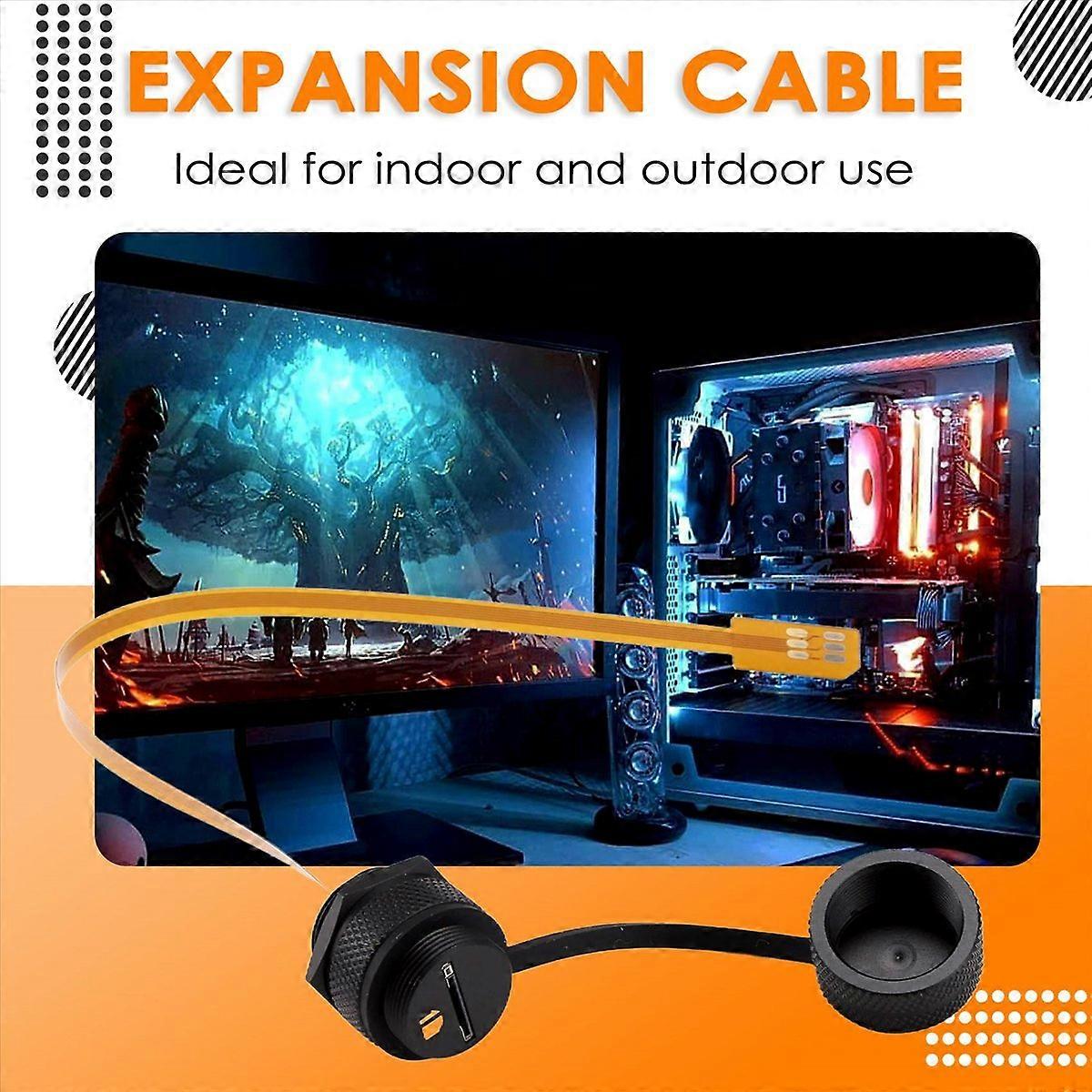 4X Waterproof Micro-SIM Extension Cable IP67 Micro-Sim Panel Mount Extension Cable