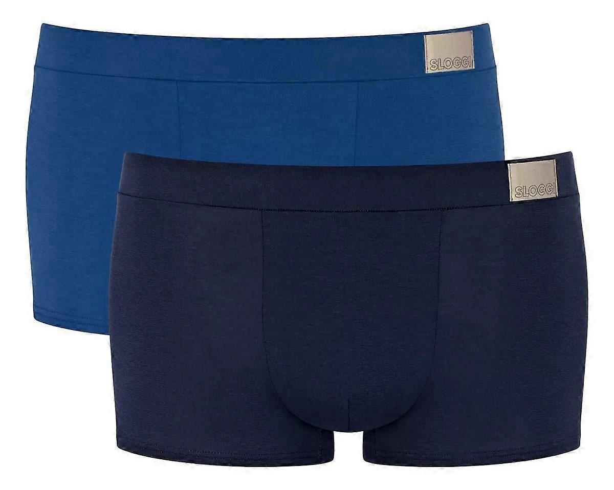 Sloggi GO Natural 2 Pack Hipster Brief - Blue/Navy