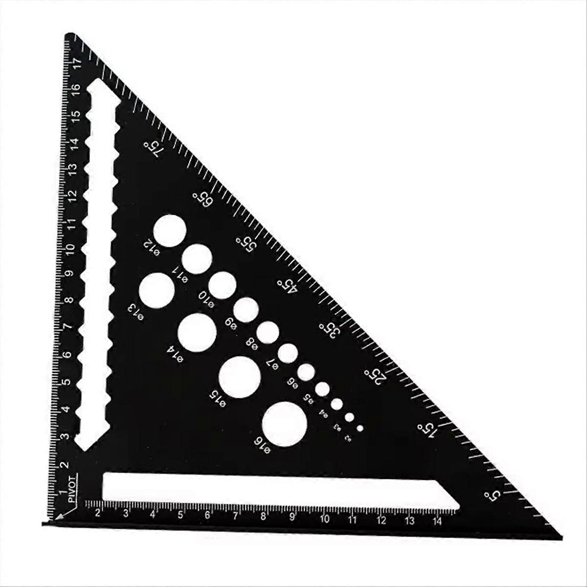 Triangle Ruler 7inch Aluminum Angle Protractor Speed Metric Square Measuring Ruler for Building Fram