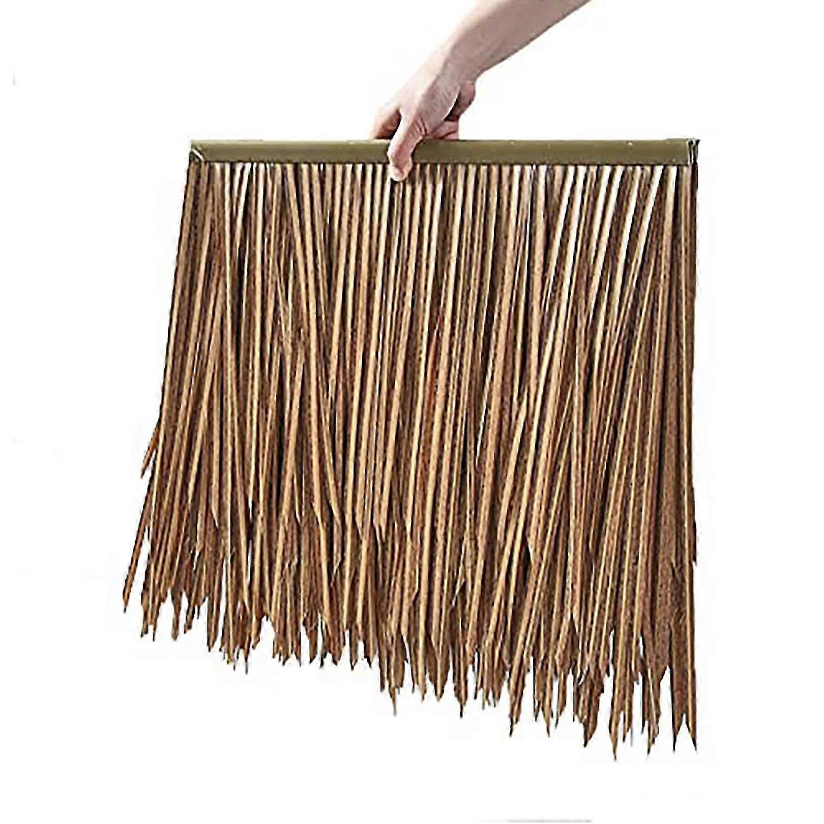 Palm Thatch Simulation Thatch Tile 0.5x0.5m Fireproof Straw for Garden Patio Umbrella Fence Party Decorationn
