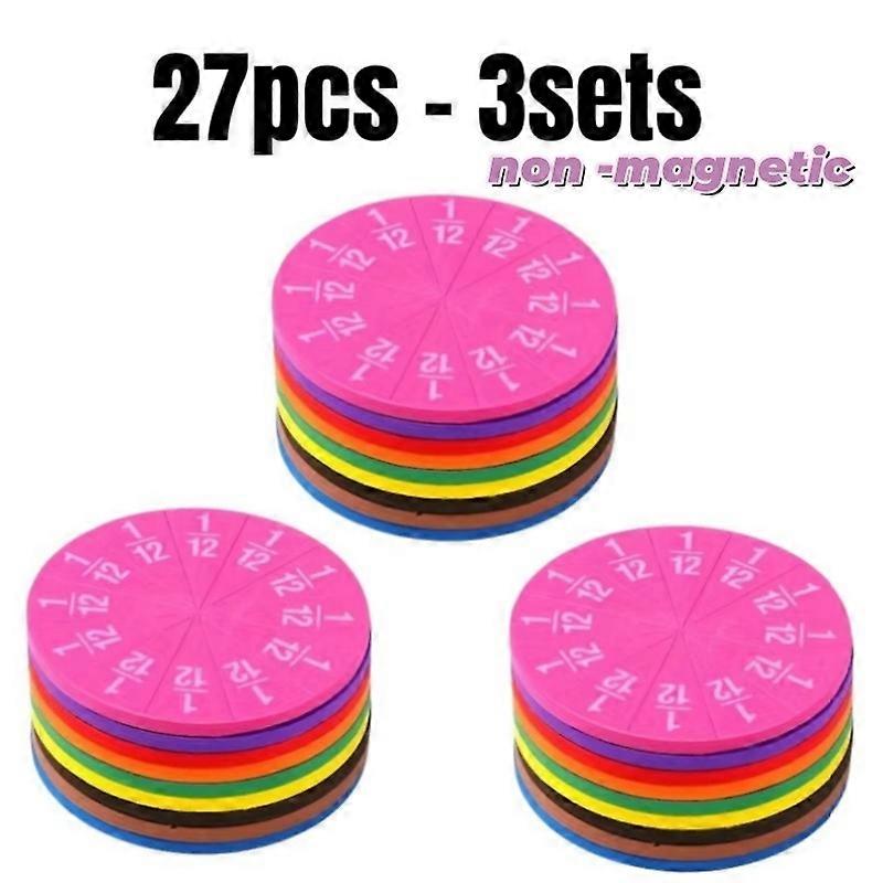 9-27pcs EVA Math Teaching Tool Fractions Mathematics Educational Aids for Understanding Addition Subtraction Demonstration Model