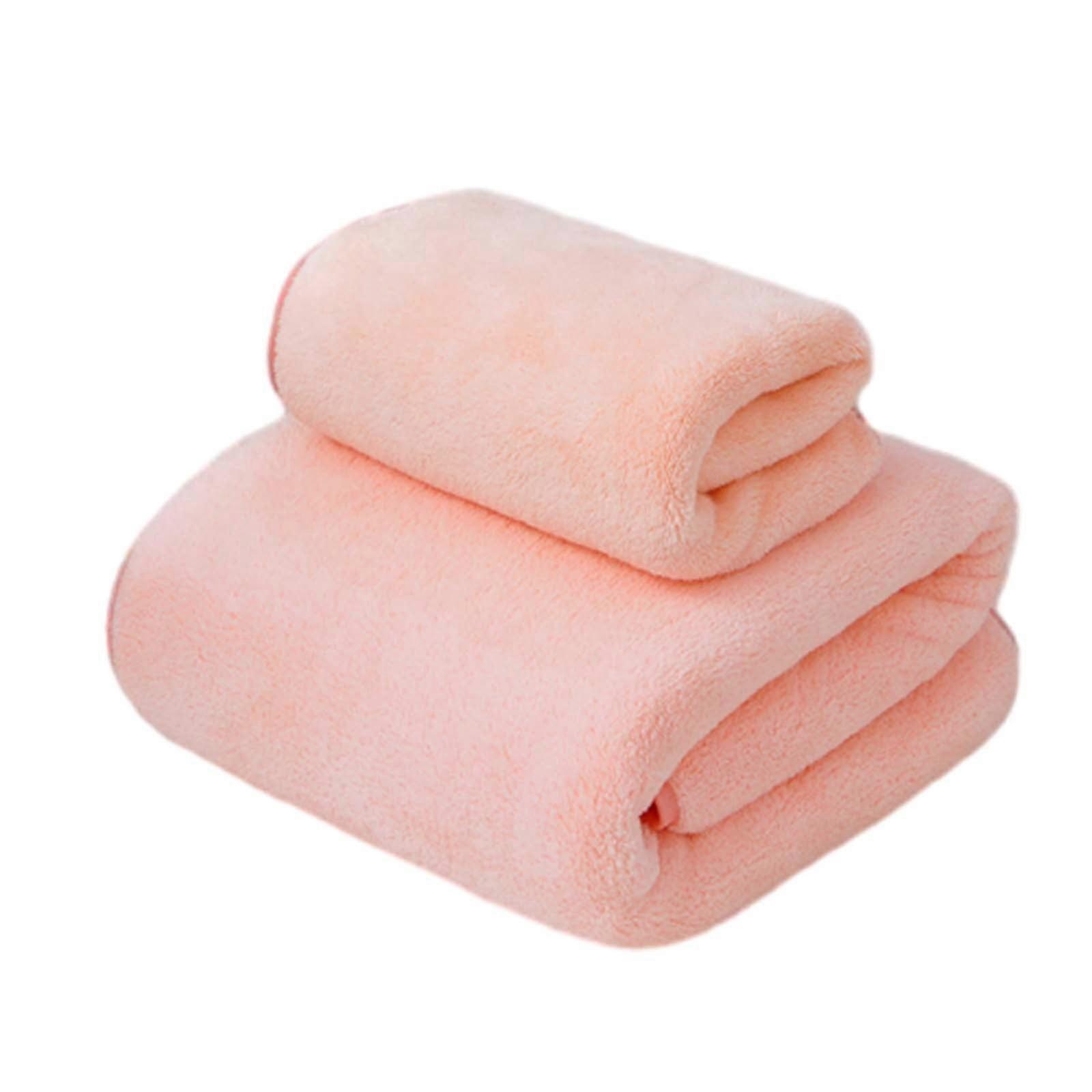 ZKCCNUK Coral Velvet Bath Towels Set 55.1" x 27.6" - Soft, Highly Absorbent & Comfortable - Clearance