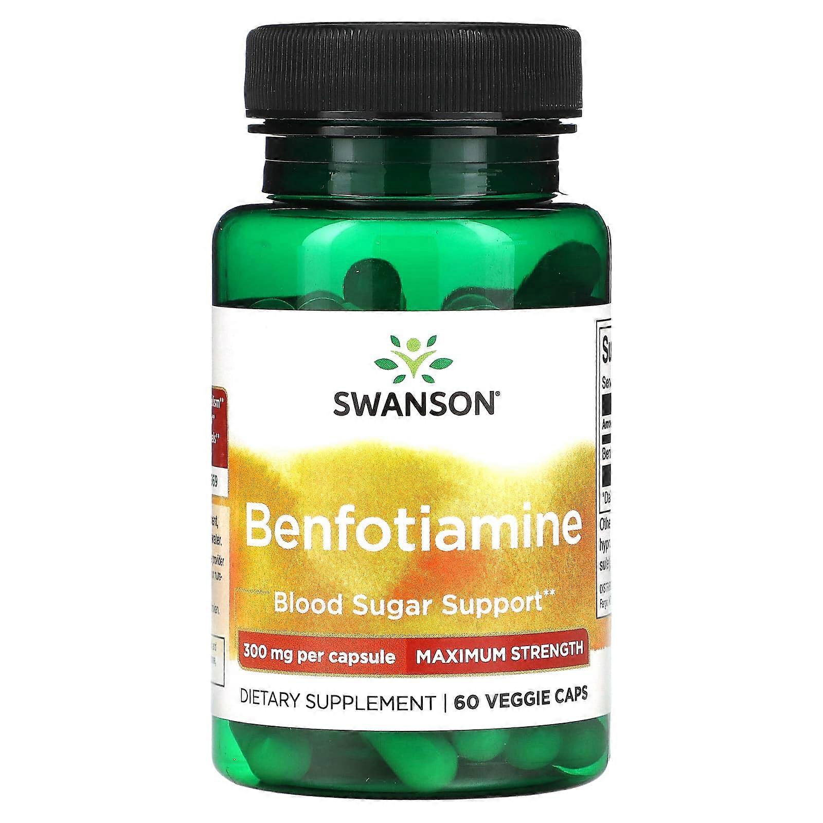 Benfotiamine, Maximum Strength, 300 mg, 60 Veggie Caps