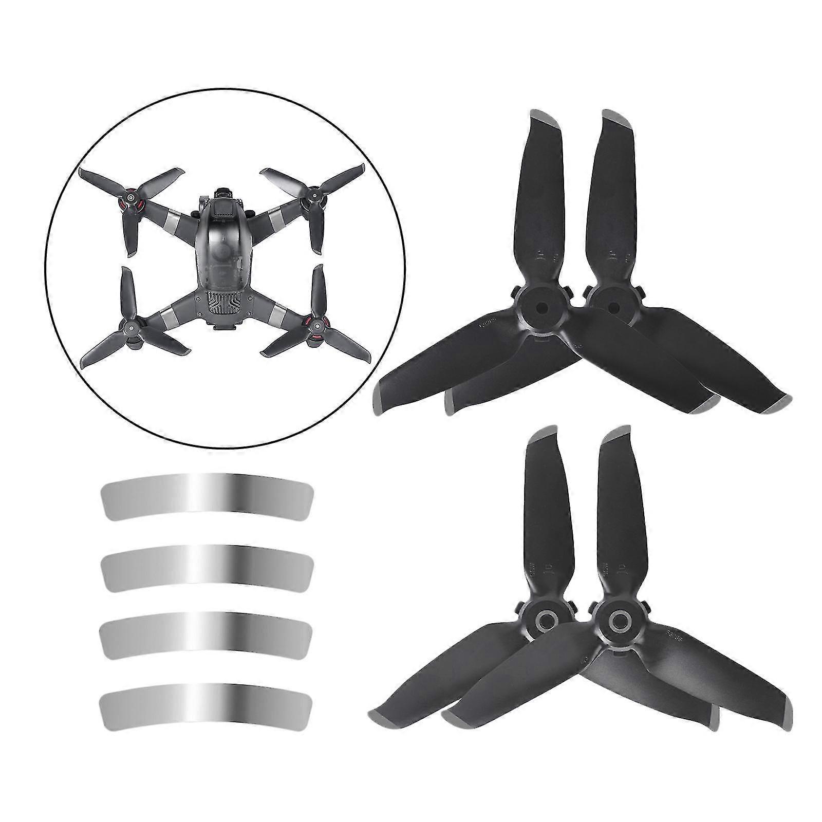 Replacement Propeller for DJI FPV RC Drone Parts 2Pair Silver Sticker 25-26