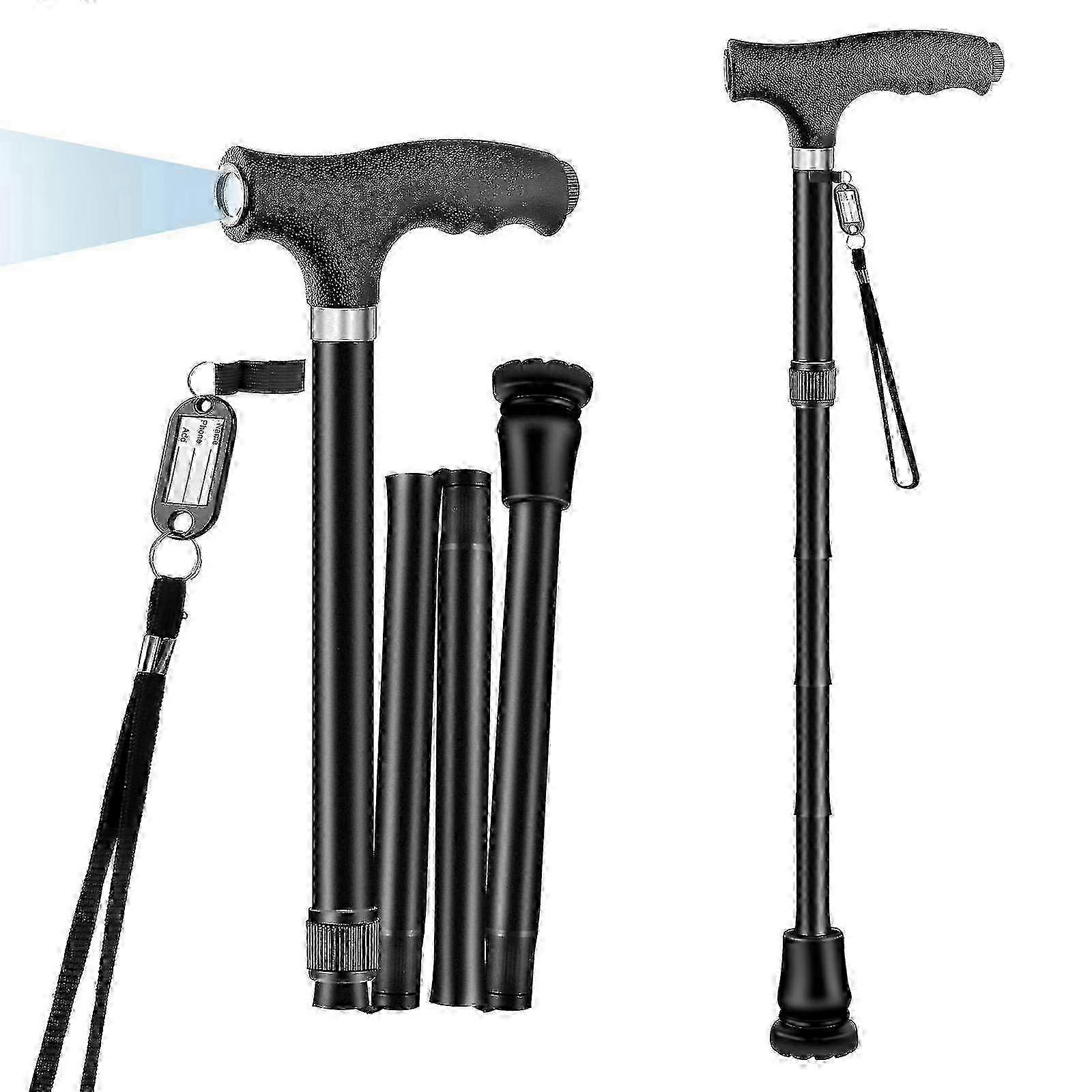 LED Walking Stick for Seniors - Collapsible Mobility Aid