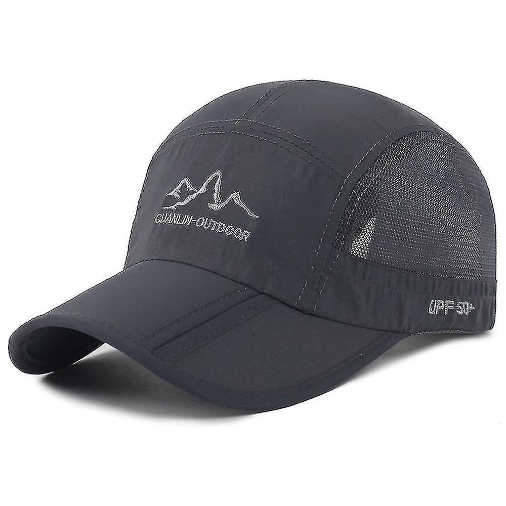 Hats Summer Breathable And Quick-drying Baseball Mesh Cap Dark Gray