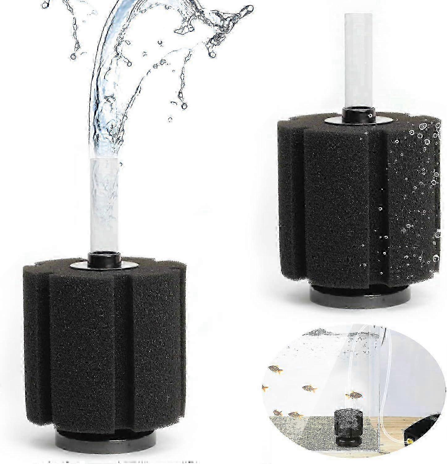 2pcs Filter Mesh Protection, Sponge Filter Aquarium Air Filter, Biochemical Sponge Filter for Aquarium, Fish Tank