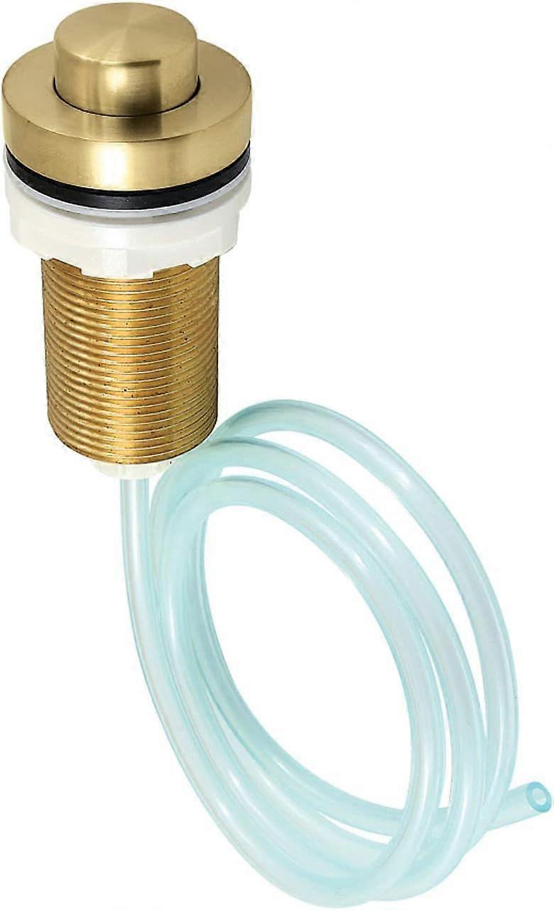 KAM217 Gourmetier Garbage Disposal Air Switch Button, Brushed Brass