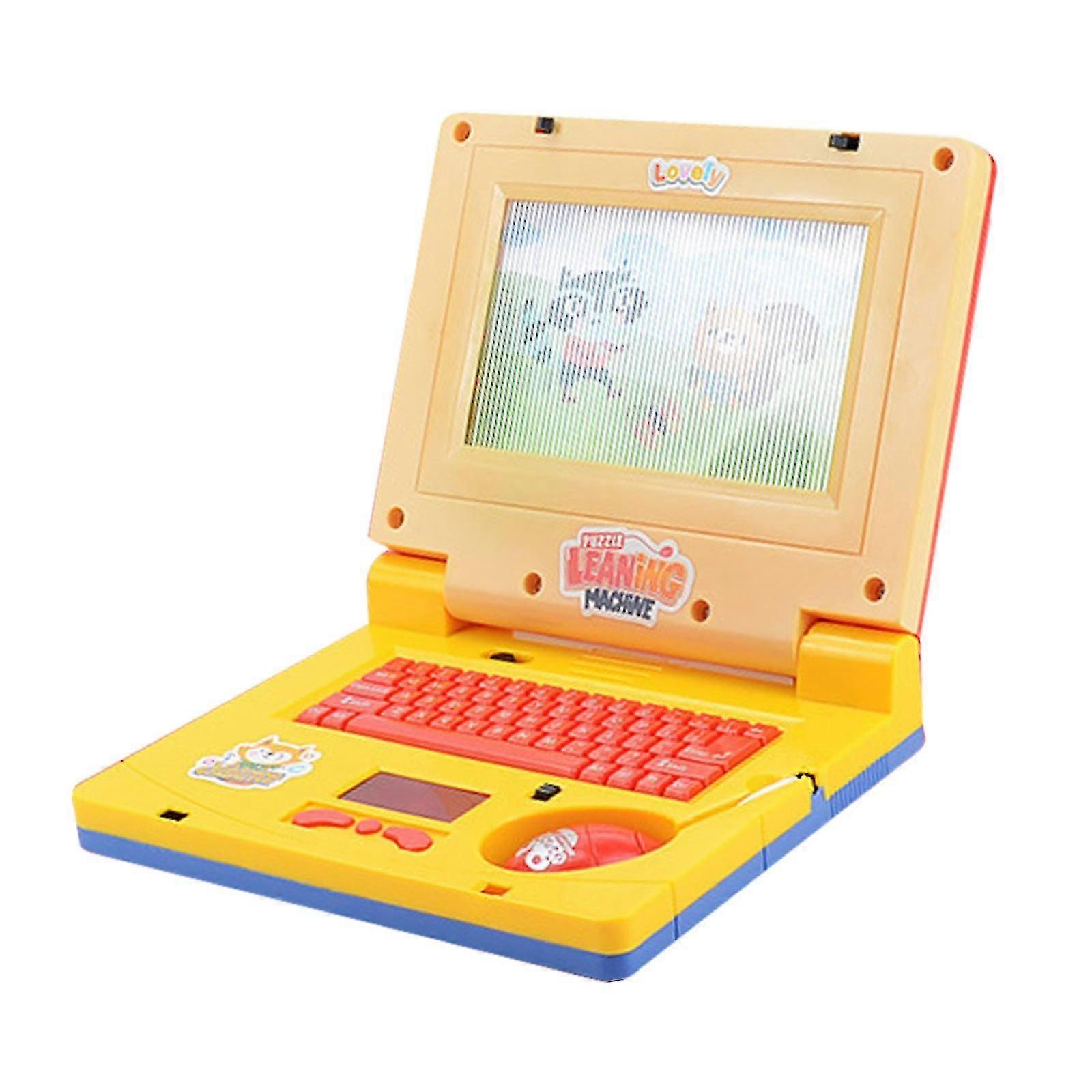 Computer portatile simulato per bambini, computer di apprendimento educativo per bambini di età 3 +, con effetti sonori e musica