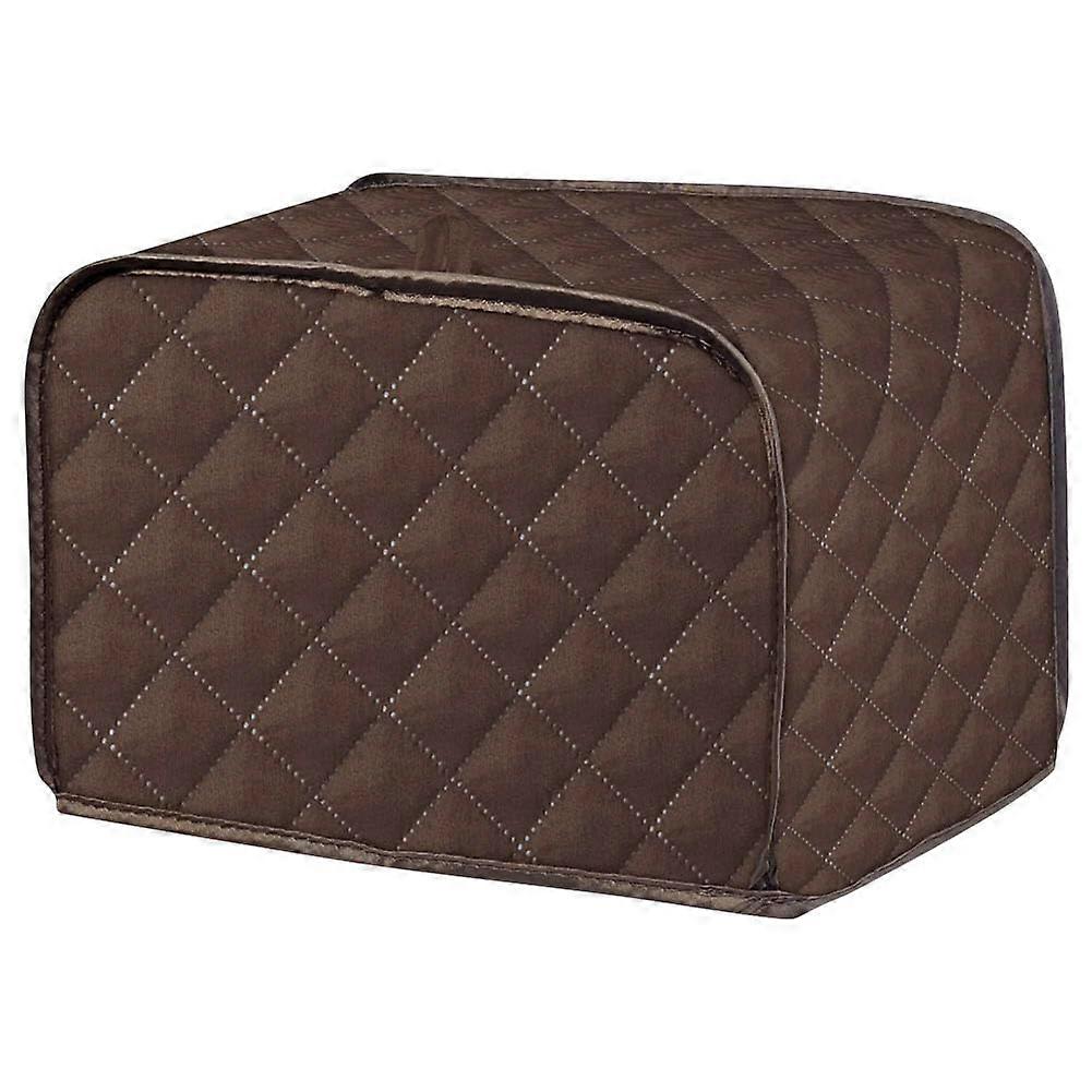 Polyester Quilted Toaster Cover For 2Slice Toaster, Brown, 11.5 x 8 x 8 in, Machine Washable, Dustproof