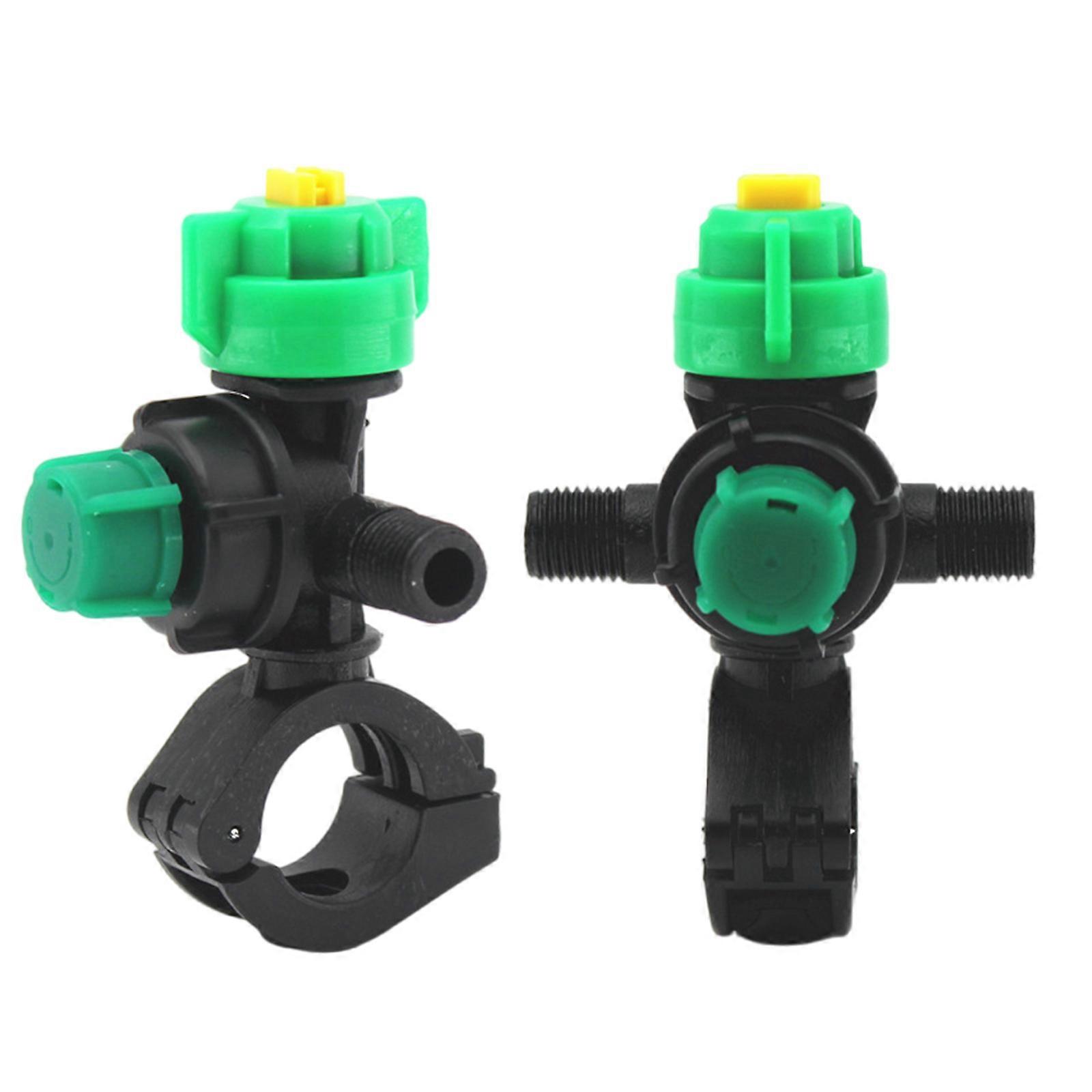 2pcs High Efficiency Garden Irrigation Sprays Head with 6 Pin Clamps Fitting for Wide Coverage Sprays Multicolor